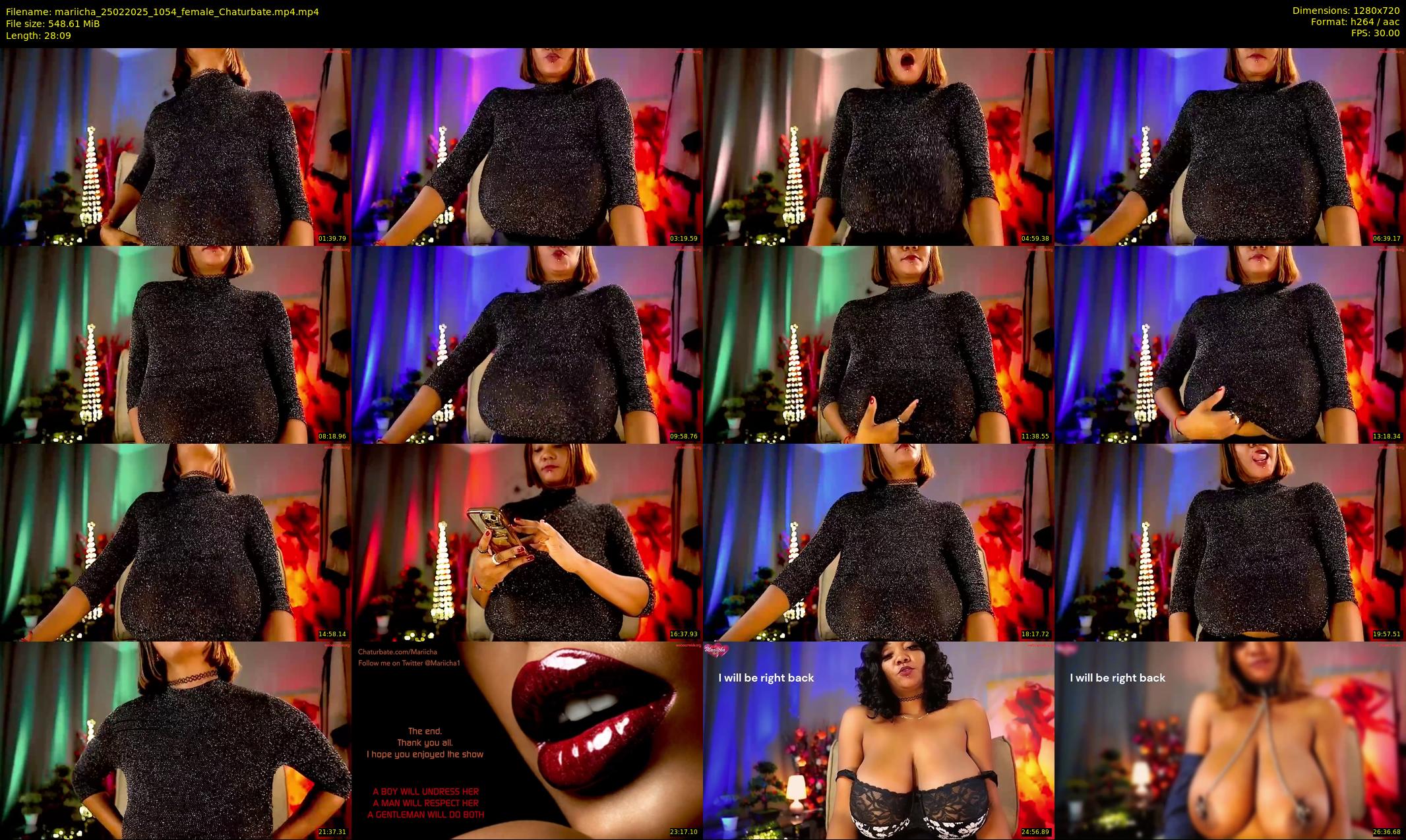mariicha — 29 minute Chaturbate female cam show recording, 720p, Feb 25, 2025