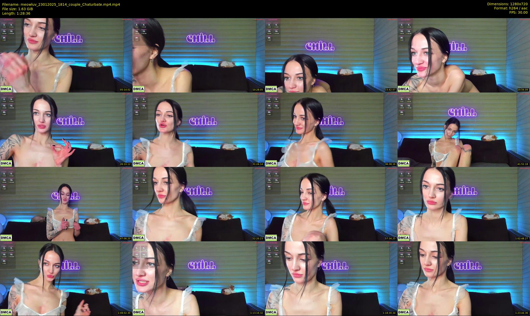 meowluv — 89 minute Chaturbate couple cam show recording, 720p, Jan 23, 2025