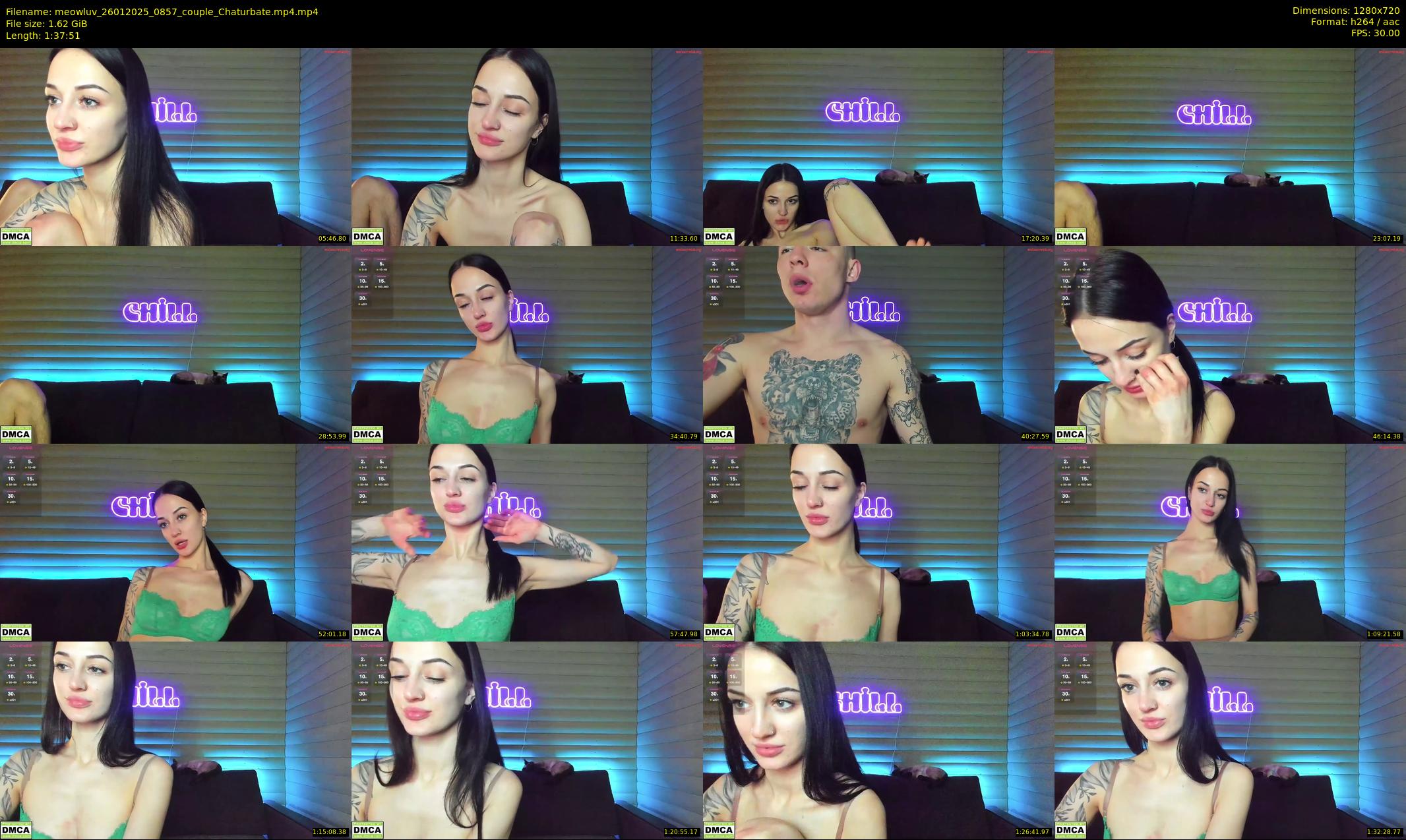 meowluv — 98 minute Chaturbate couple cam show recording, 720p, Jan 26, 2025