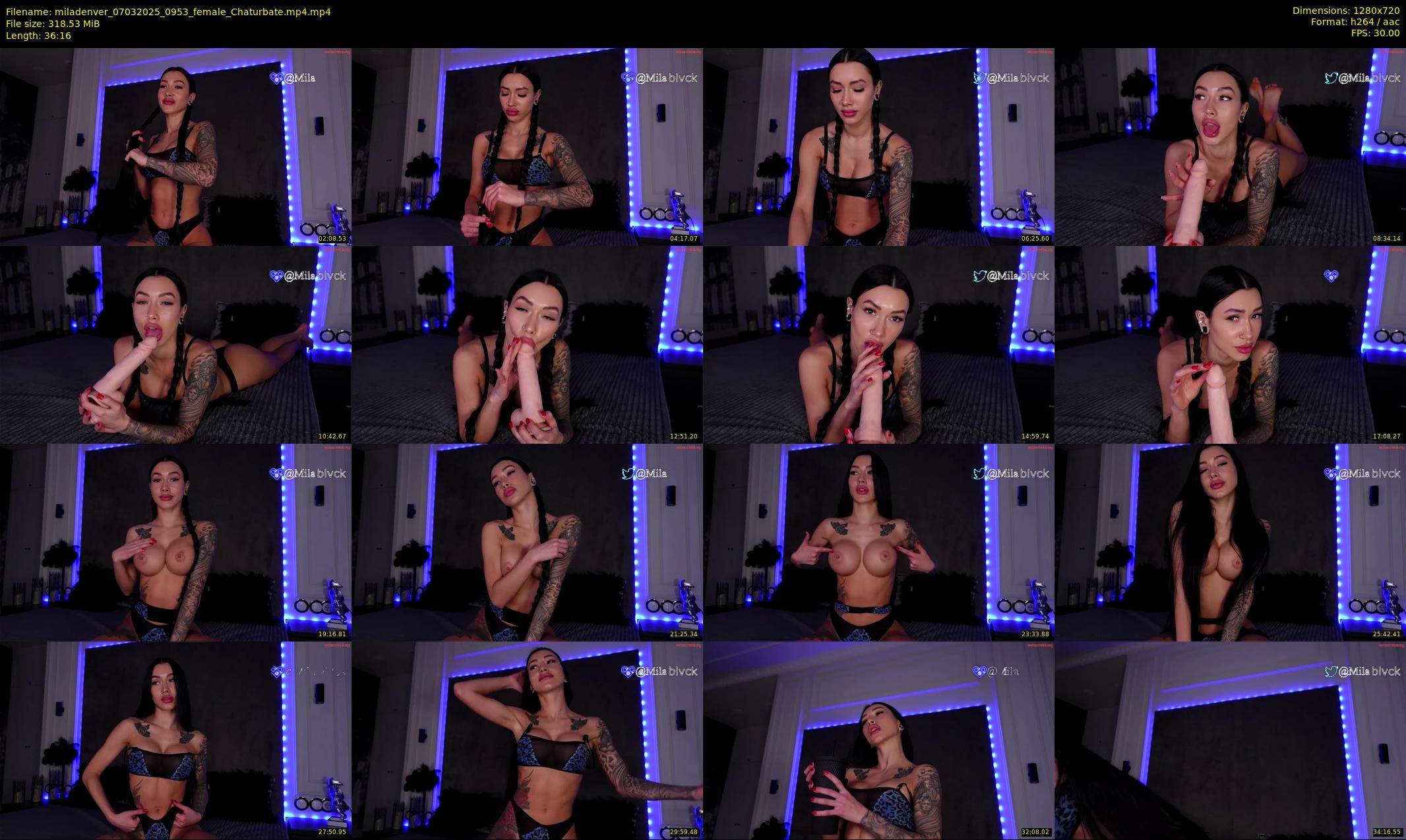 miladenver — 37 minute Chaturbate female cam show recording, 720p, Mar 7, 2025