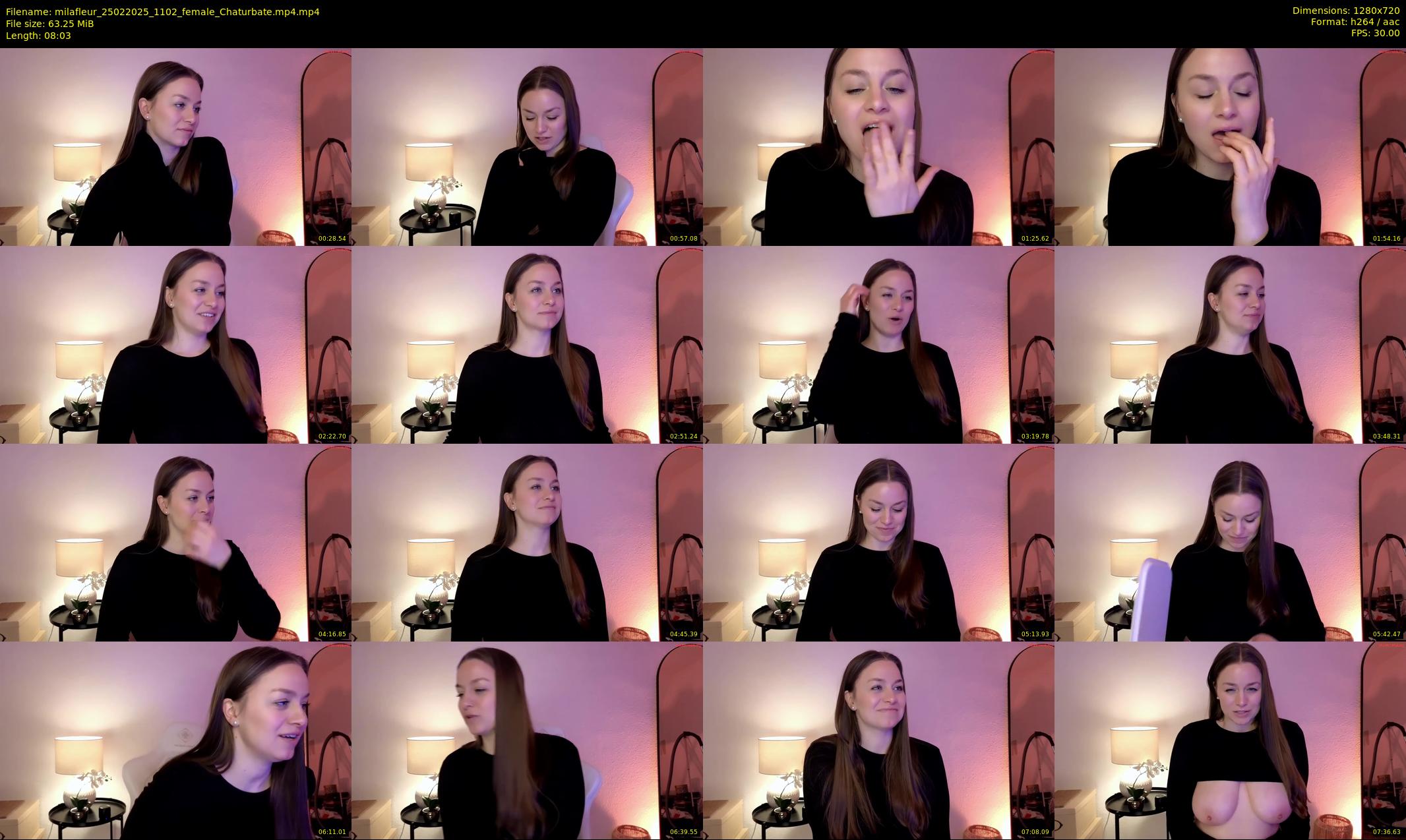 milafleur — 9 minute Chaturbate female cam show recording, 720p, Feb 25, 2025