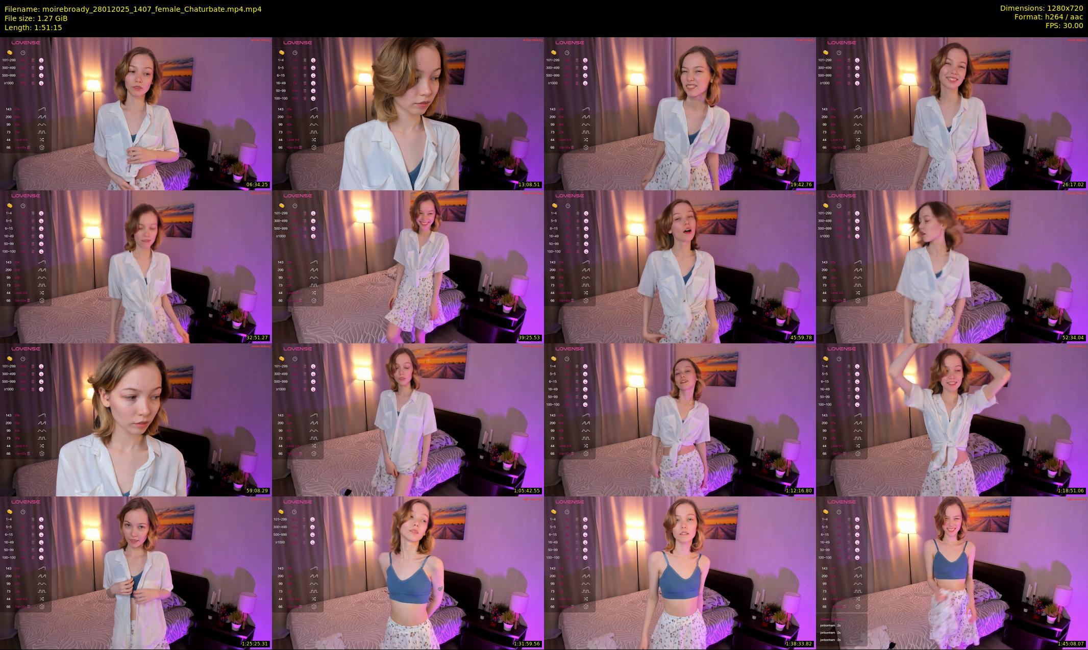 moirebroady — 112 minute Chaturbate female cam show recording, 720p, Jan 28, 2025