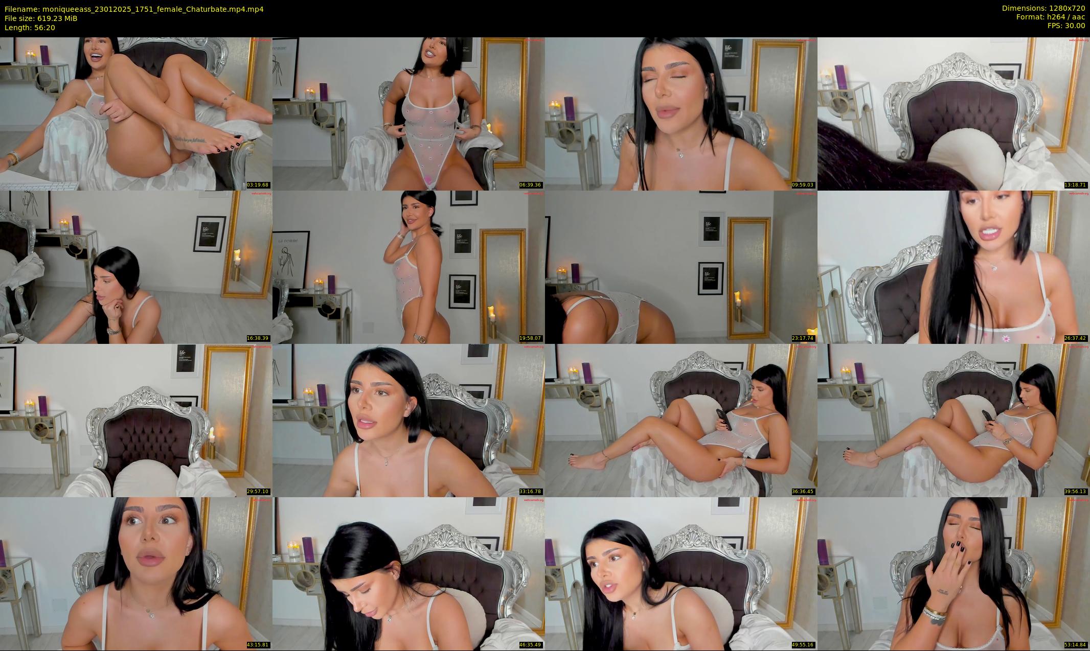 moniqueeass — 57 minute Chaturbate female cam show recording, 720p, Jan 23, 2025