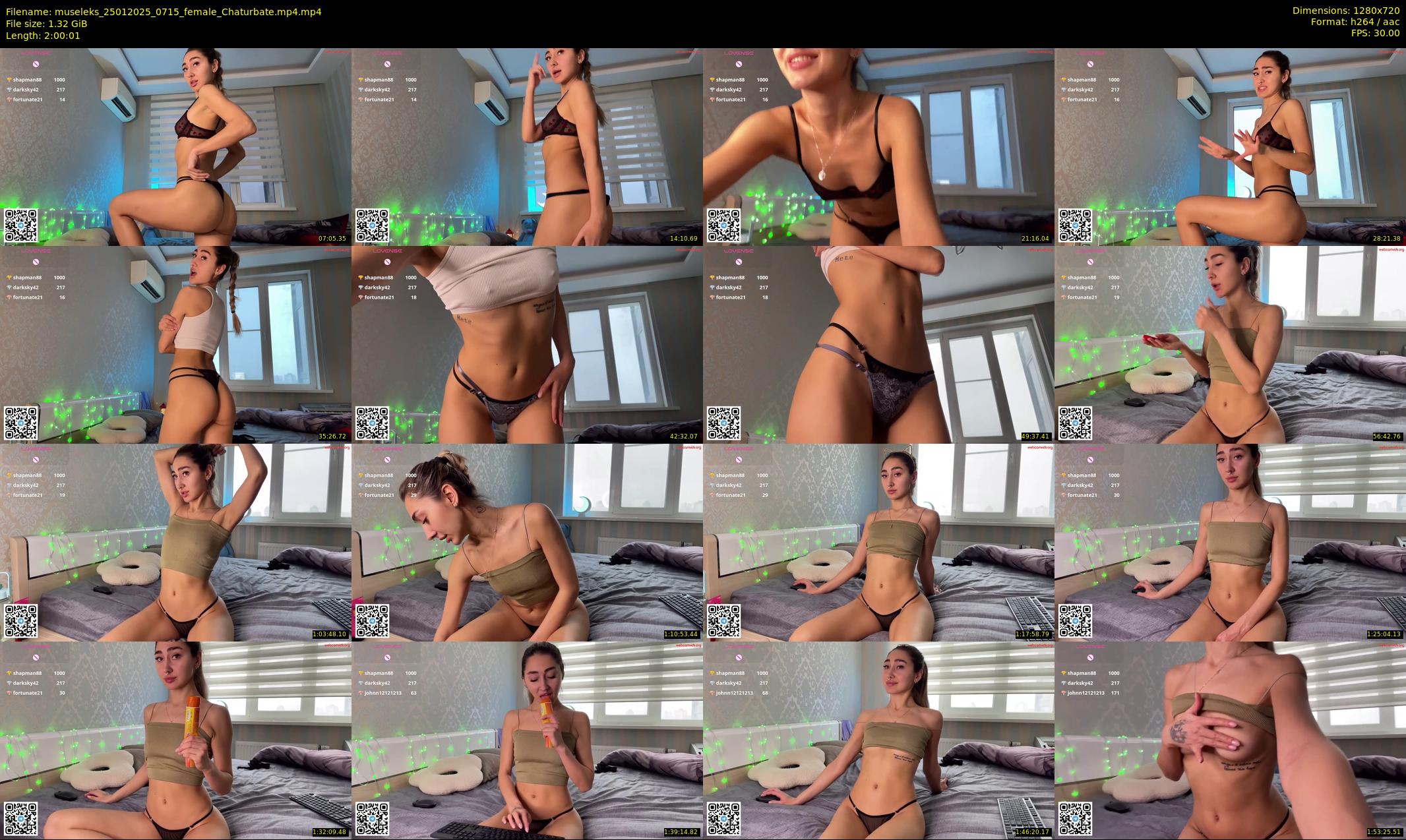 museleks — 121 minute Chaturbate female cam show recording, 720p, Jan 25, 2025