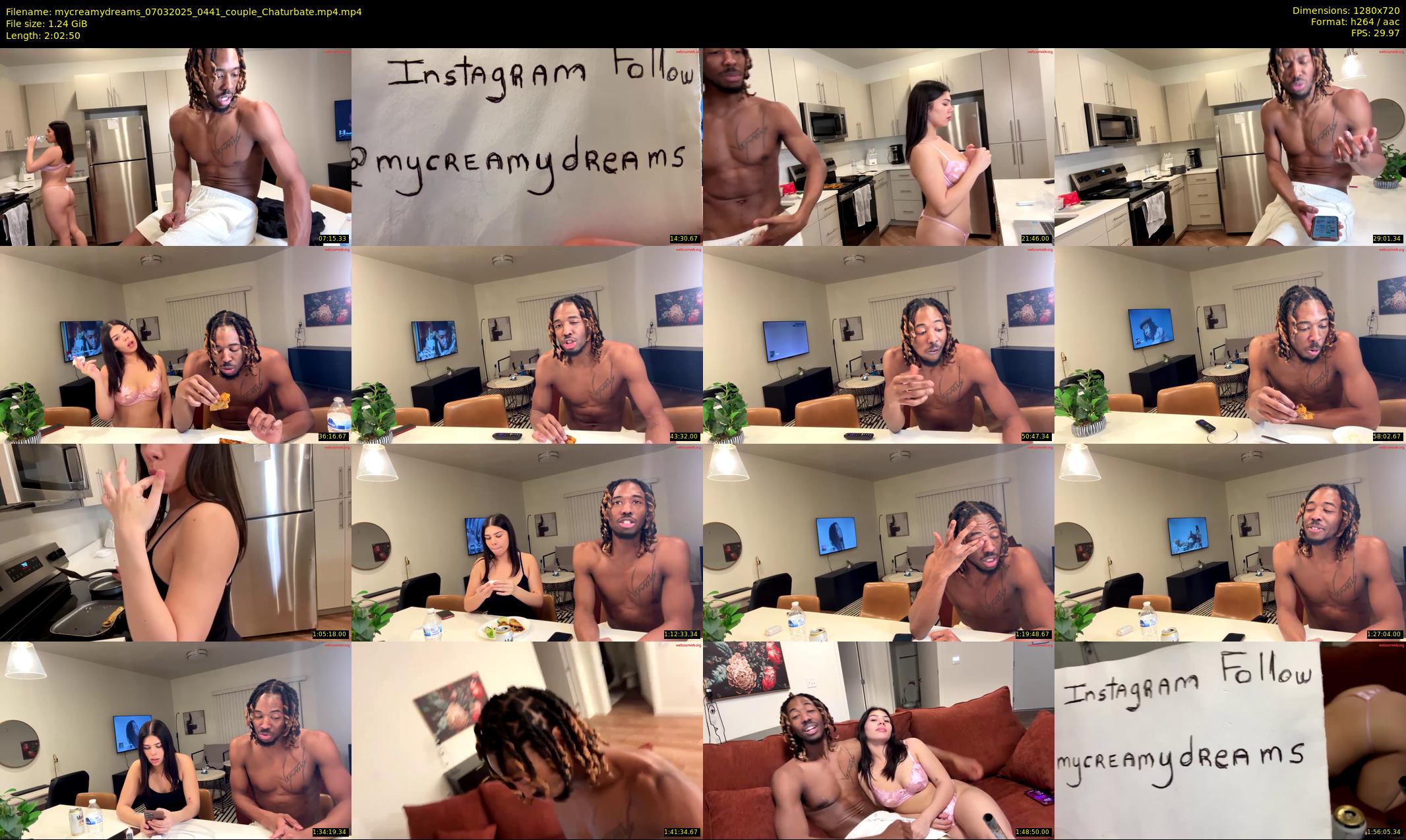 mycreamydreams — 123 minute Chaturbate couple cam show recording, 720p, Mar 7, 2025