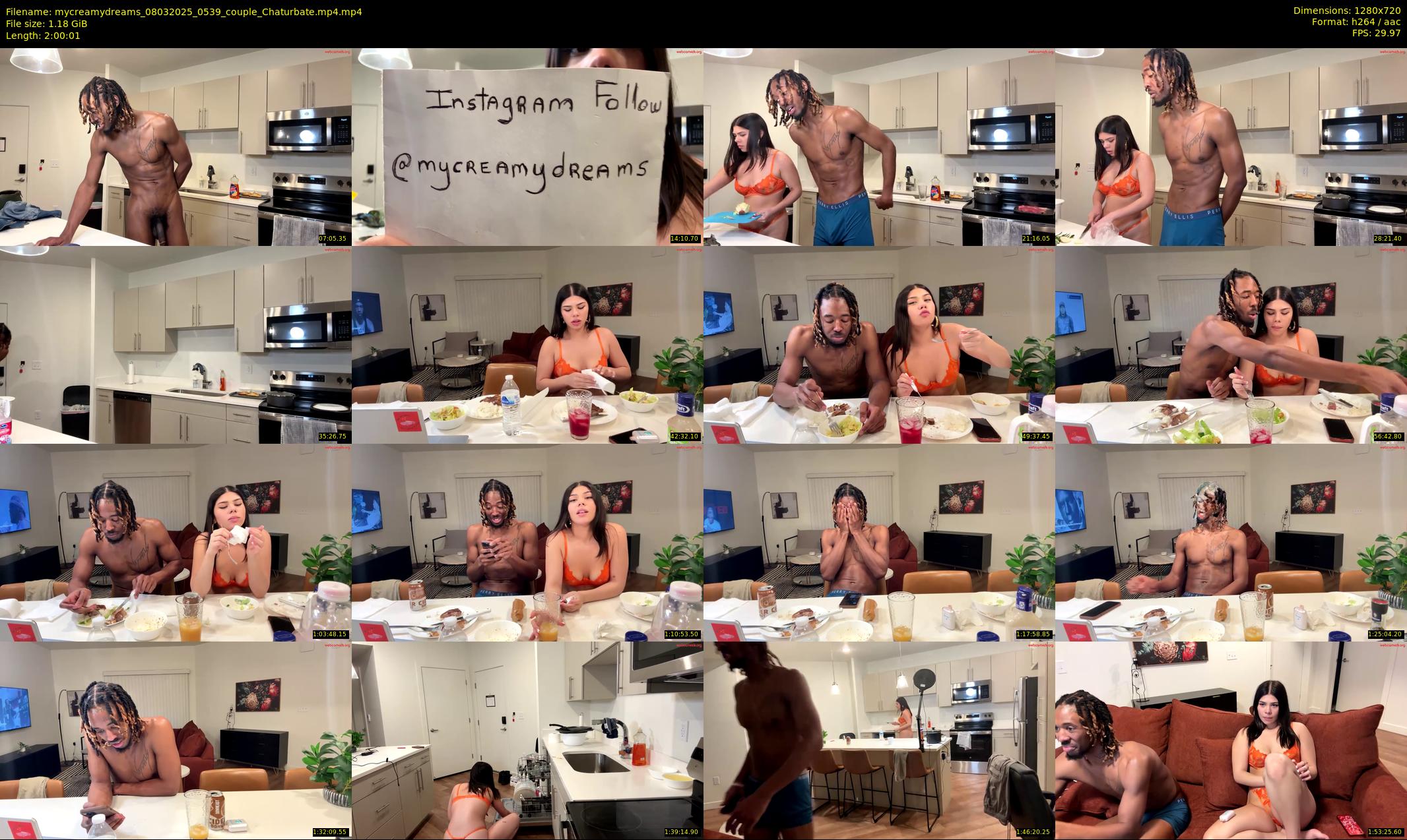 mycreamydreams — 121 minute Chaturbate couple cam show recording, 720p, Mar 8, 2025