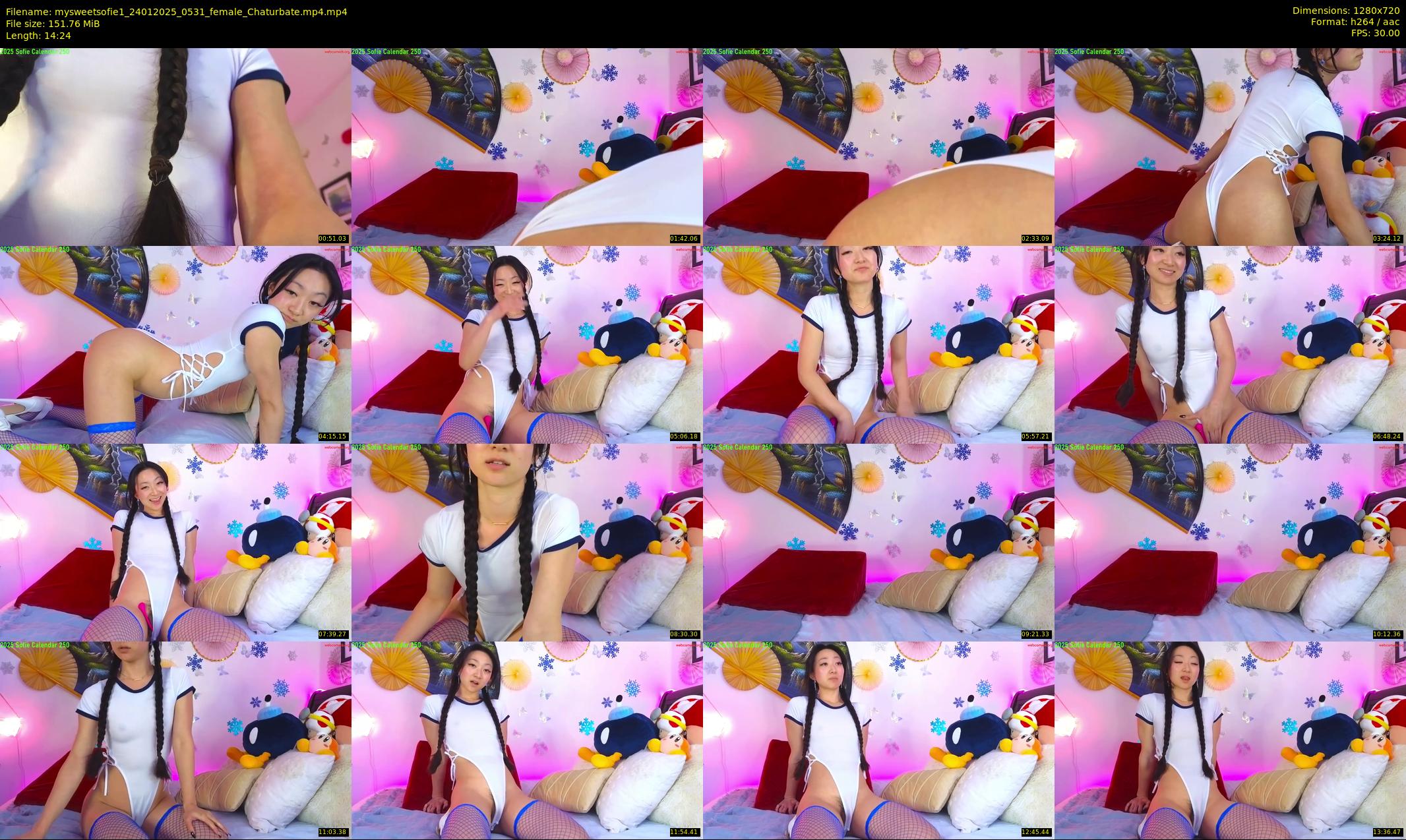mysweetsofie1 — 15 minute Chaturbate female cam show recording, 720p, Jan 24, 2025