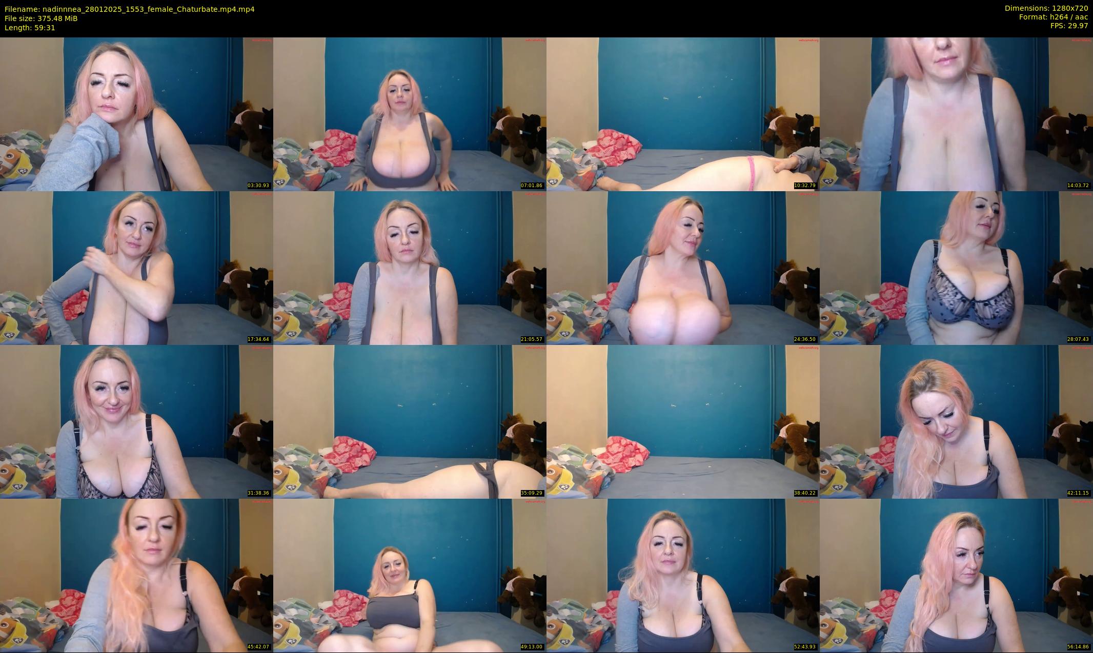 nadinnnea — 60 minute Chaturbate female cam show recording, 720p, Jan 28, 2025