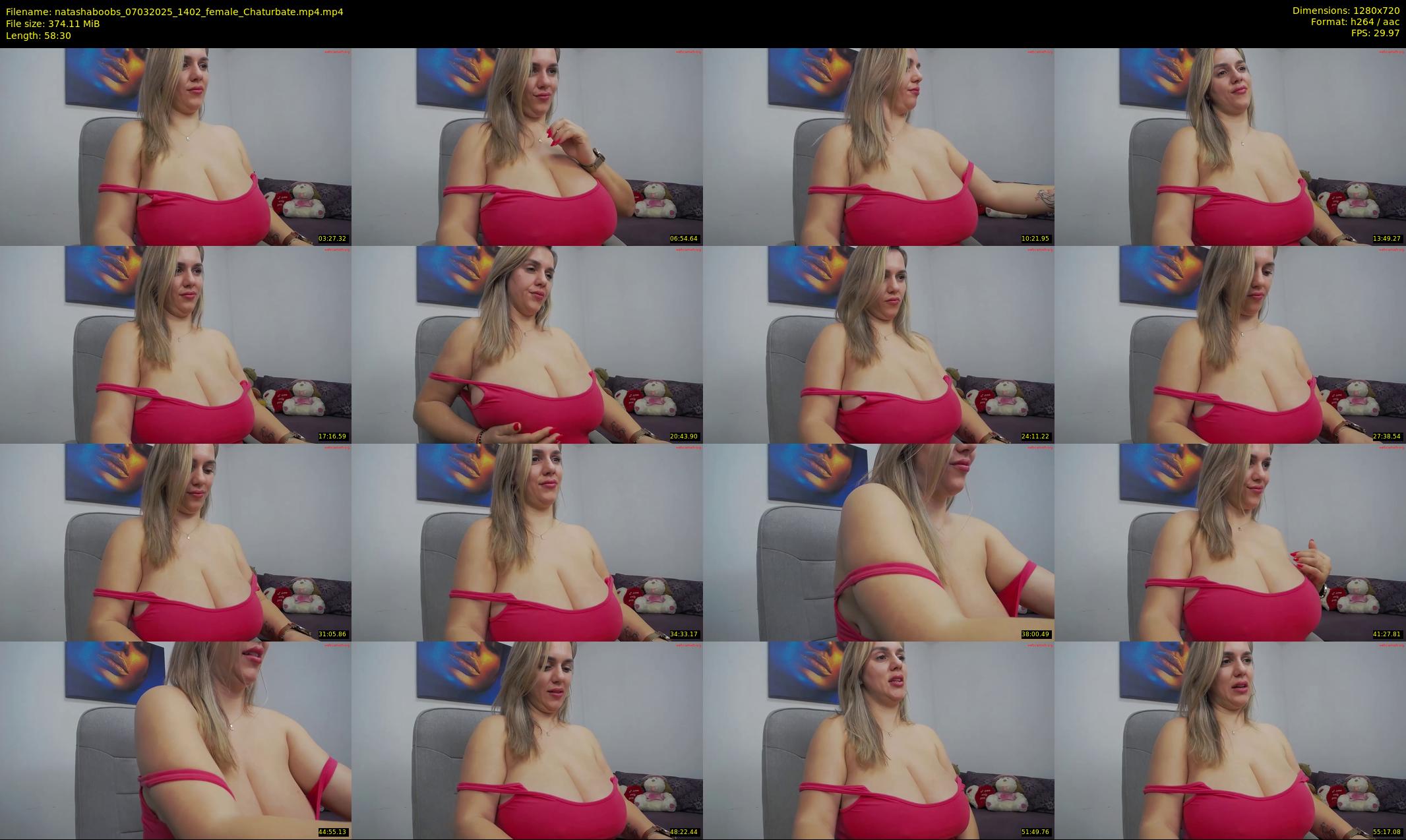 natashaboobs — 59 minute Chaturbate female cam show recording, 720p, Mar 7, 2025