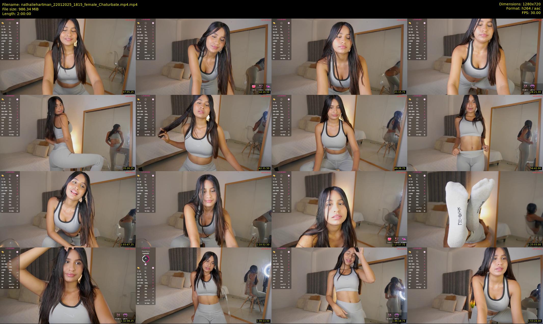 nathaliehartman — 120 minute Chaturbate female cam show recording, 720p, Jan 22, 2025