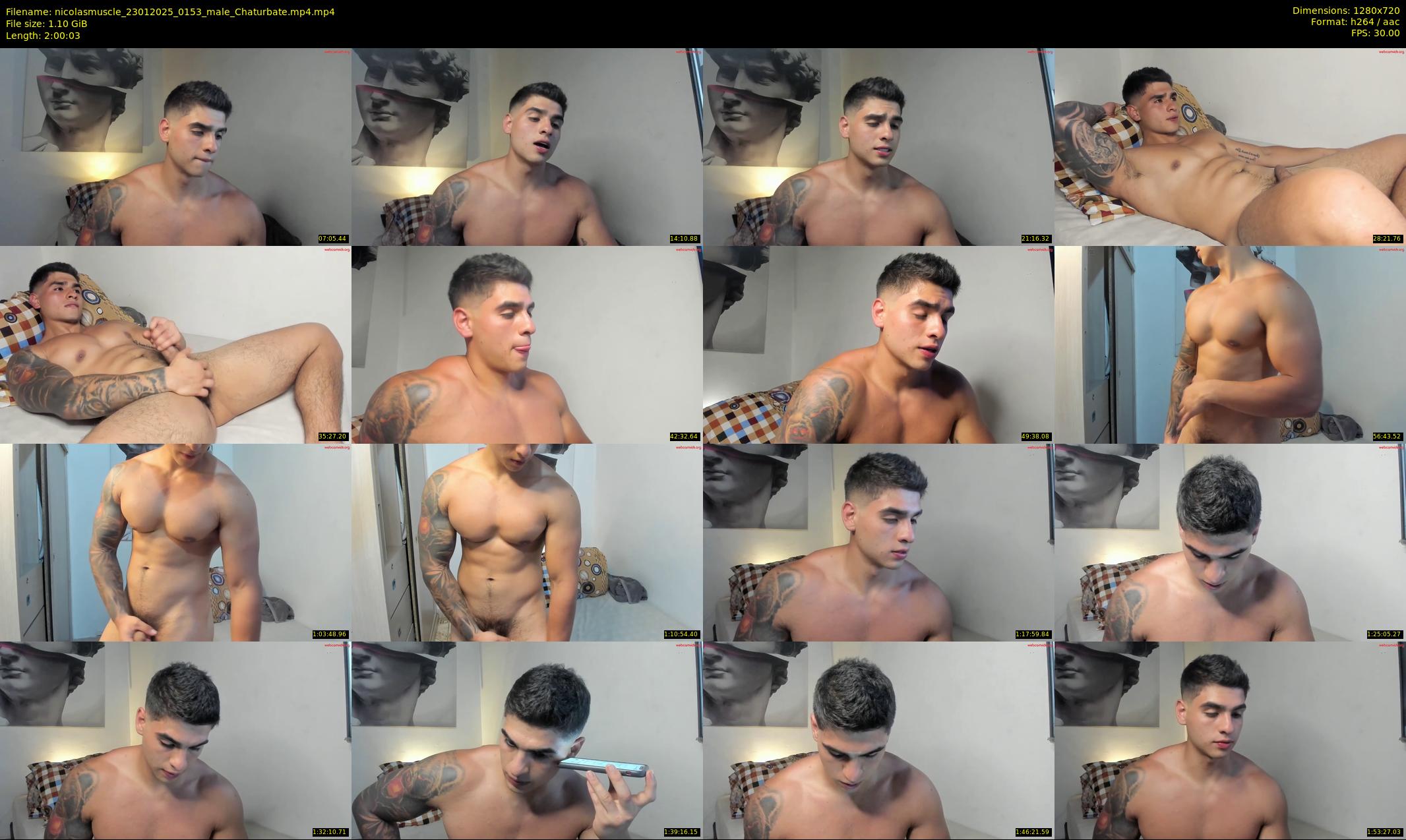 nicolasmuscle — 121 minute Chaturbate male cam show recording, 720p, Jan 23, 2025