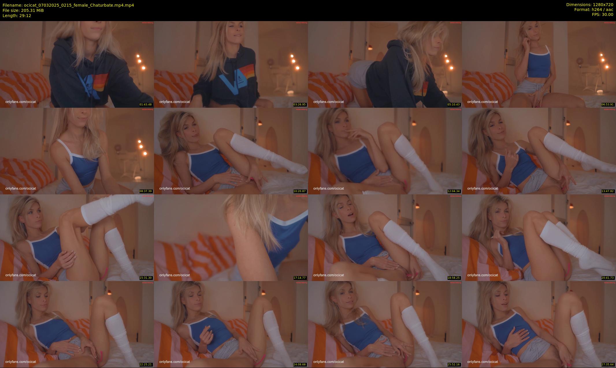 ocicat — 30 minute Chaturbate female cam show recording, 720p, Mar 7, 2025