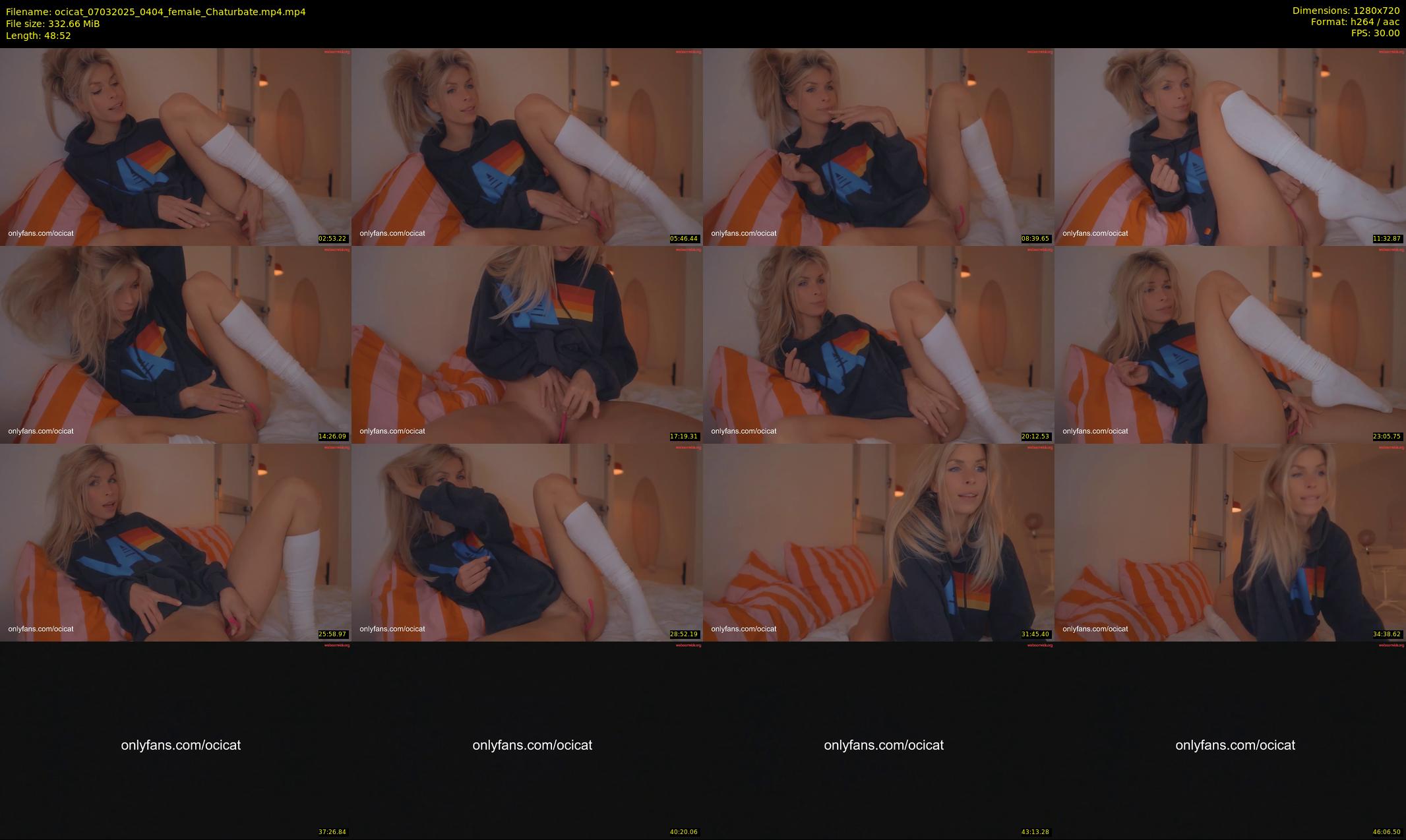 ocicat — 49 minute Chaturbate female cam show recording, 720p, Mar 7, 2025