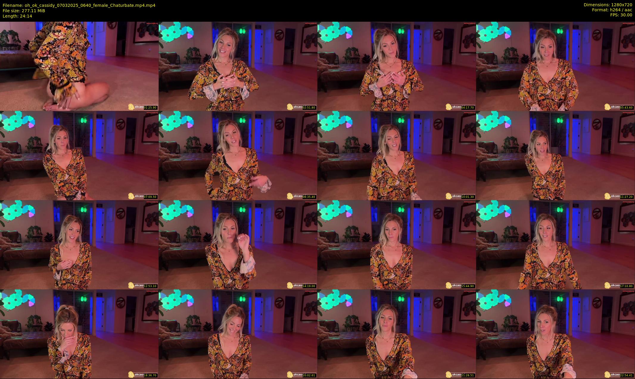 oh_ok_cassidy — 25 minute Chaturbate female cam show recording, 720p, Mar 7, 2025