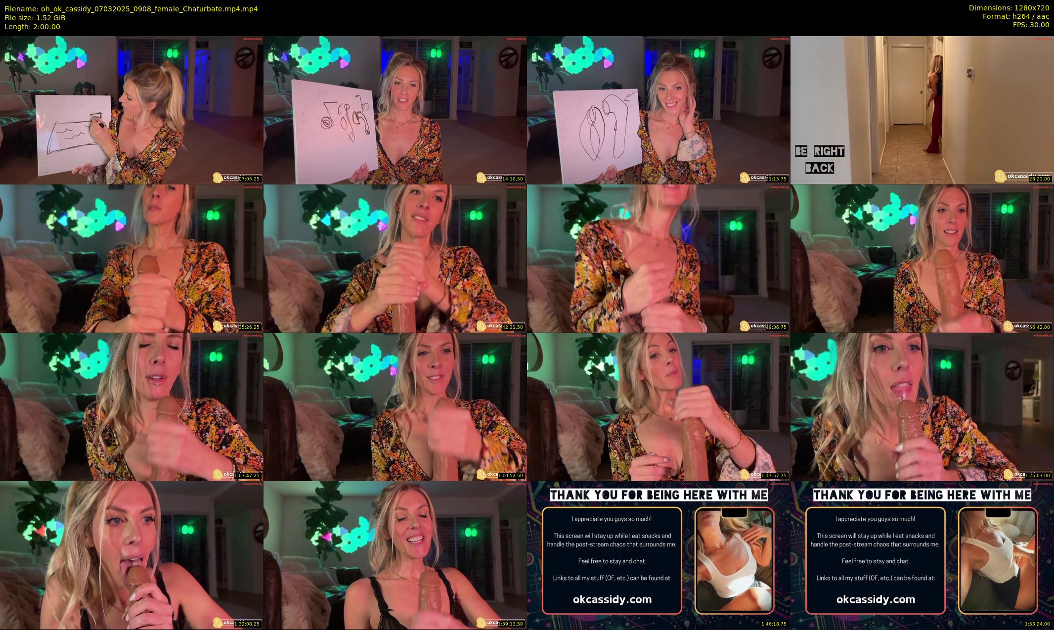 oh_ok_cassidy — 120 minute Chaturbate female cam show recording, 720p, Mar 7, 2025