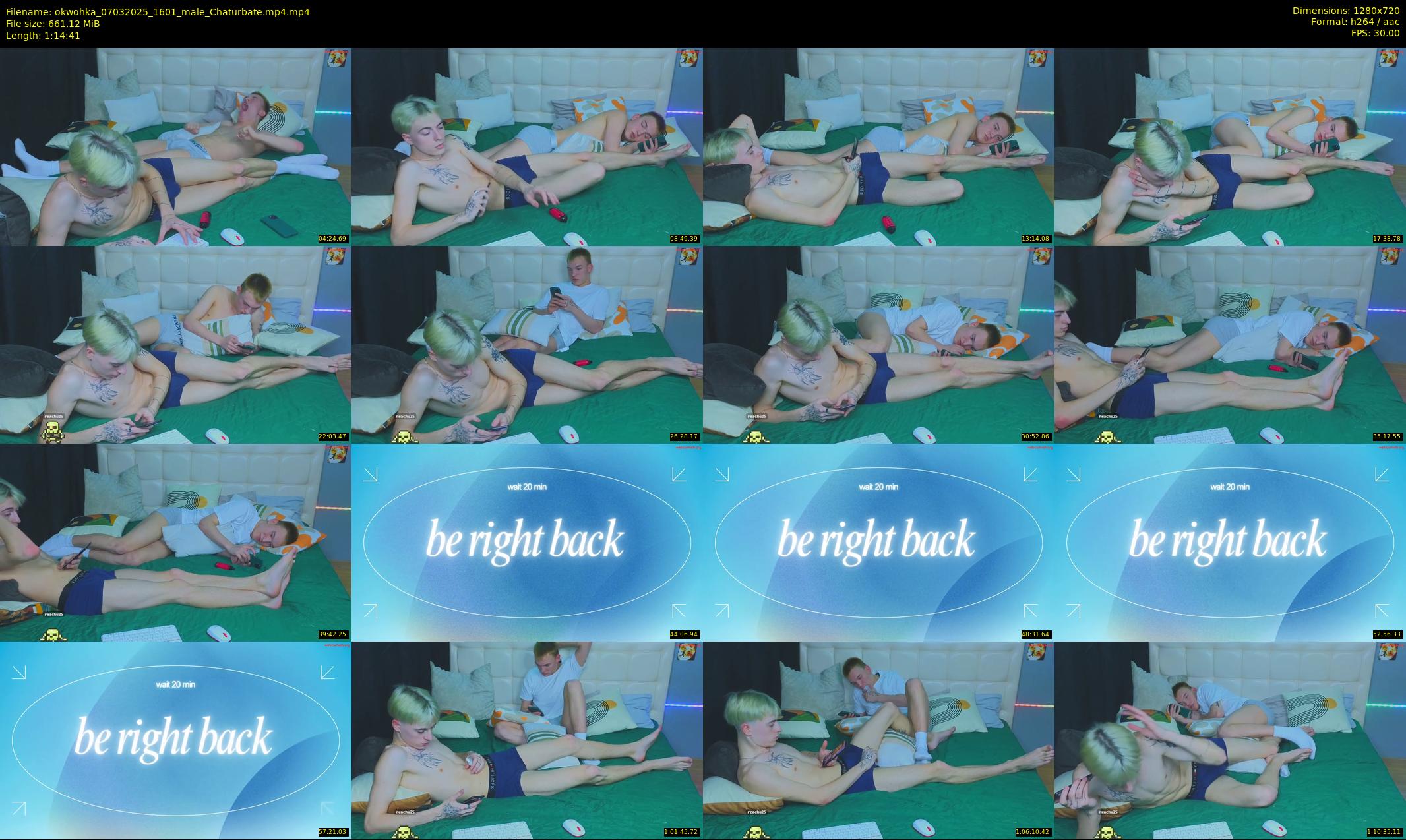 okwohka — 75 minute Chaturbate couple cam show recording, 720p, Mar 7, 2025