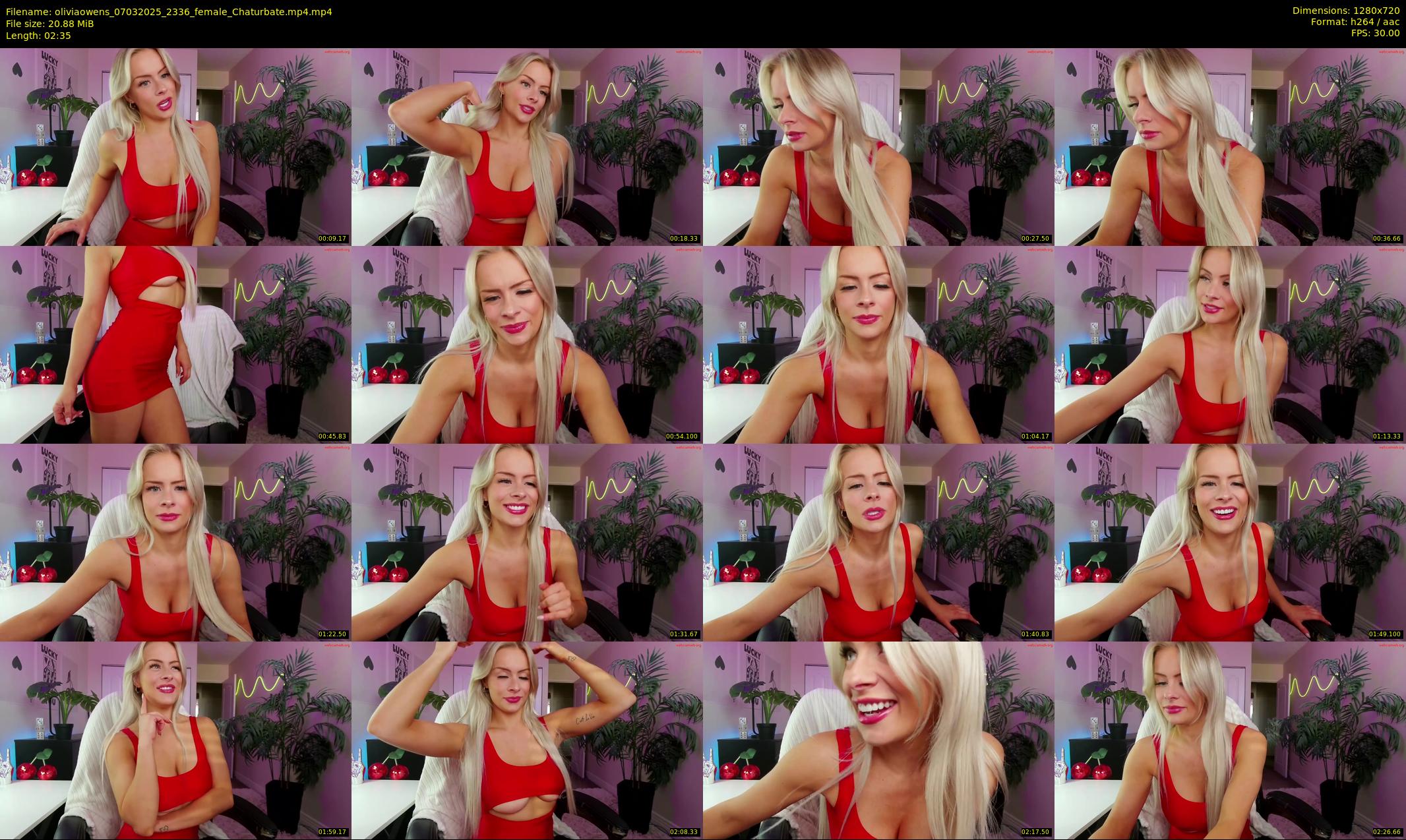 oliviaowens — 3 minute Chaturbate female cam show recording, 720p, Mar 7, 2025