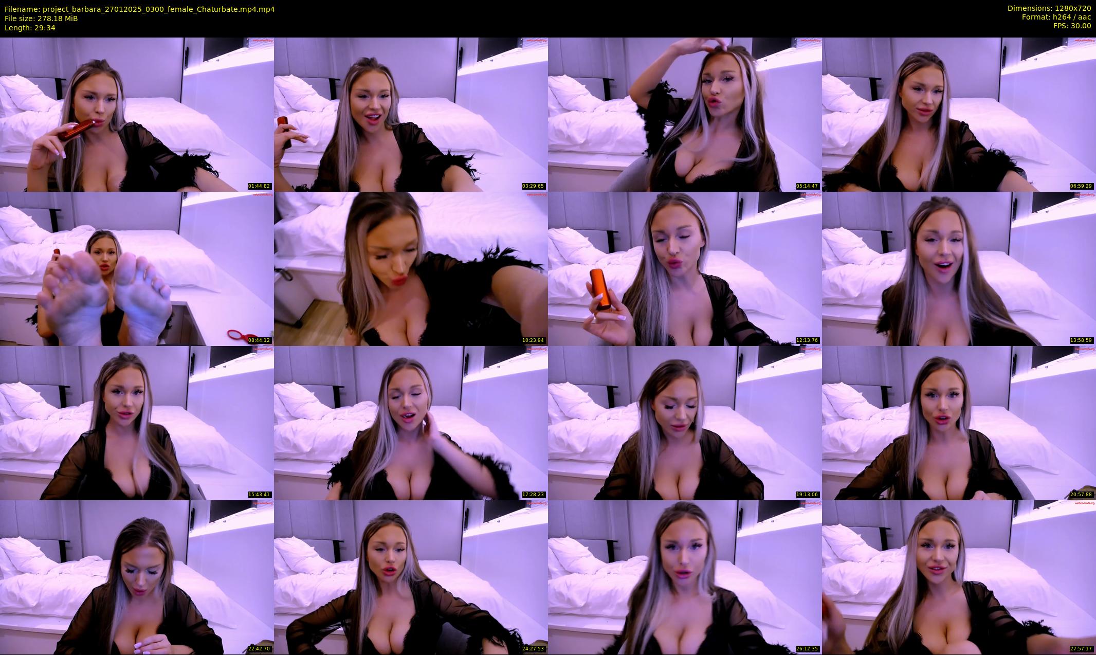 project_barbara — 30 minute Chaturbate female cam show recording, 720p, Jan 27, 2025