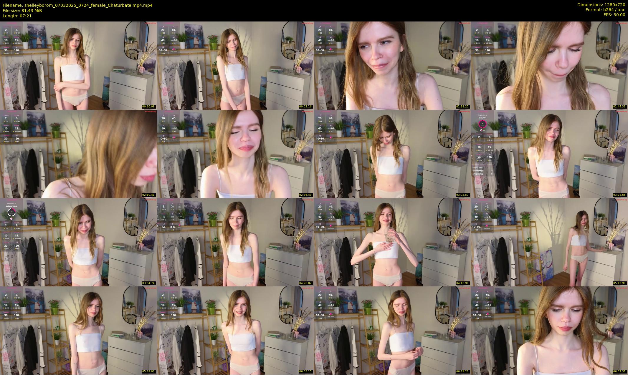 shelleyborom — 8 minute Chaturbate female cam show recording, 720p, Mar 7, 2025