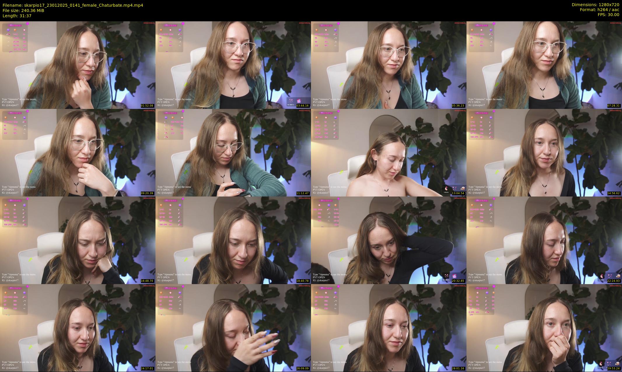 skarpio17 — 32 minute Chaturbate female cam show recording, 720p, Jan 23, 2025
