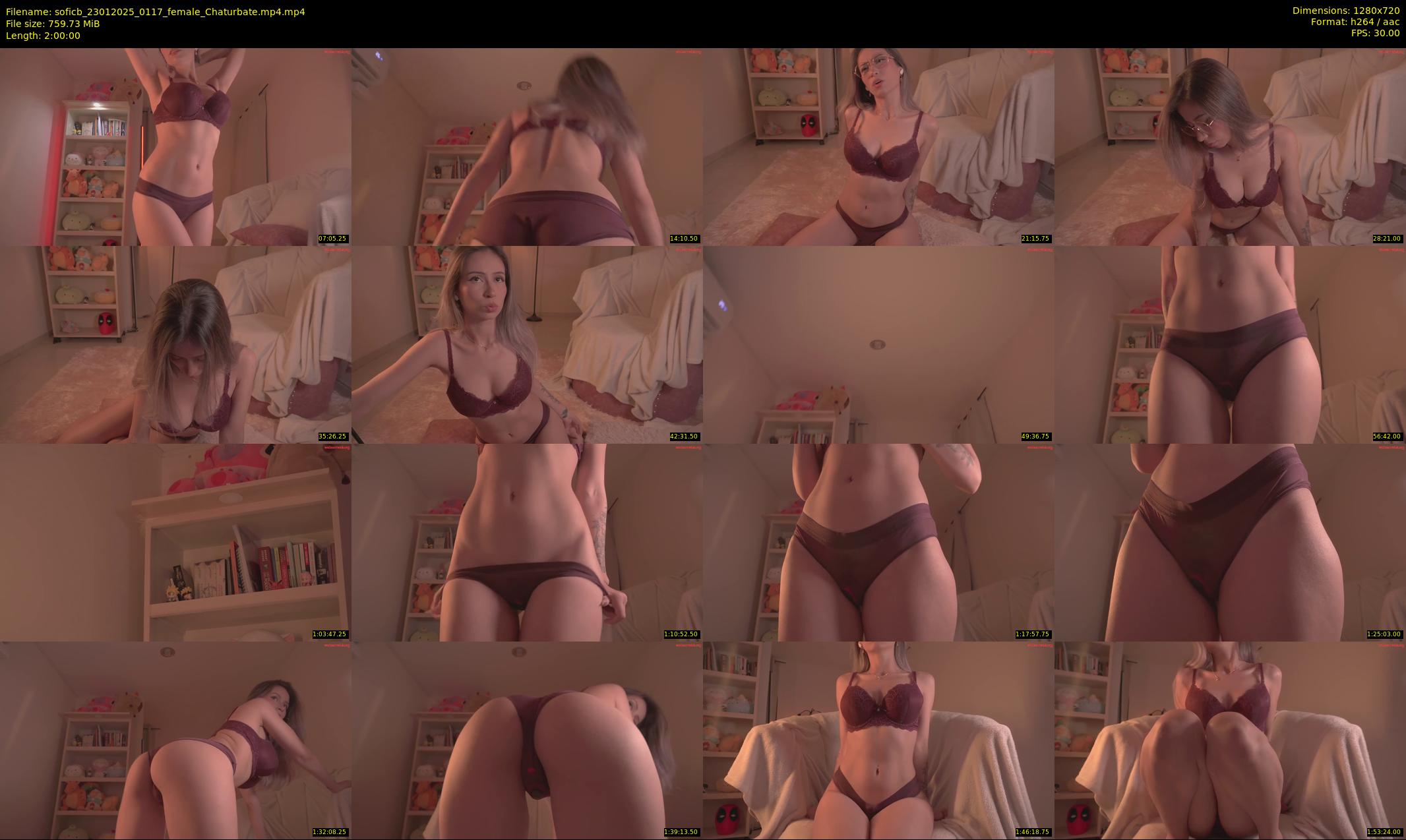 soficb — 120 minute Chaturbate female cam show recording, 720p, Jan 23, 2025