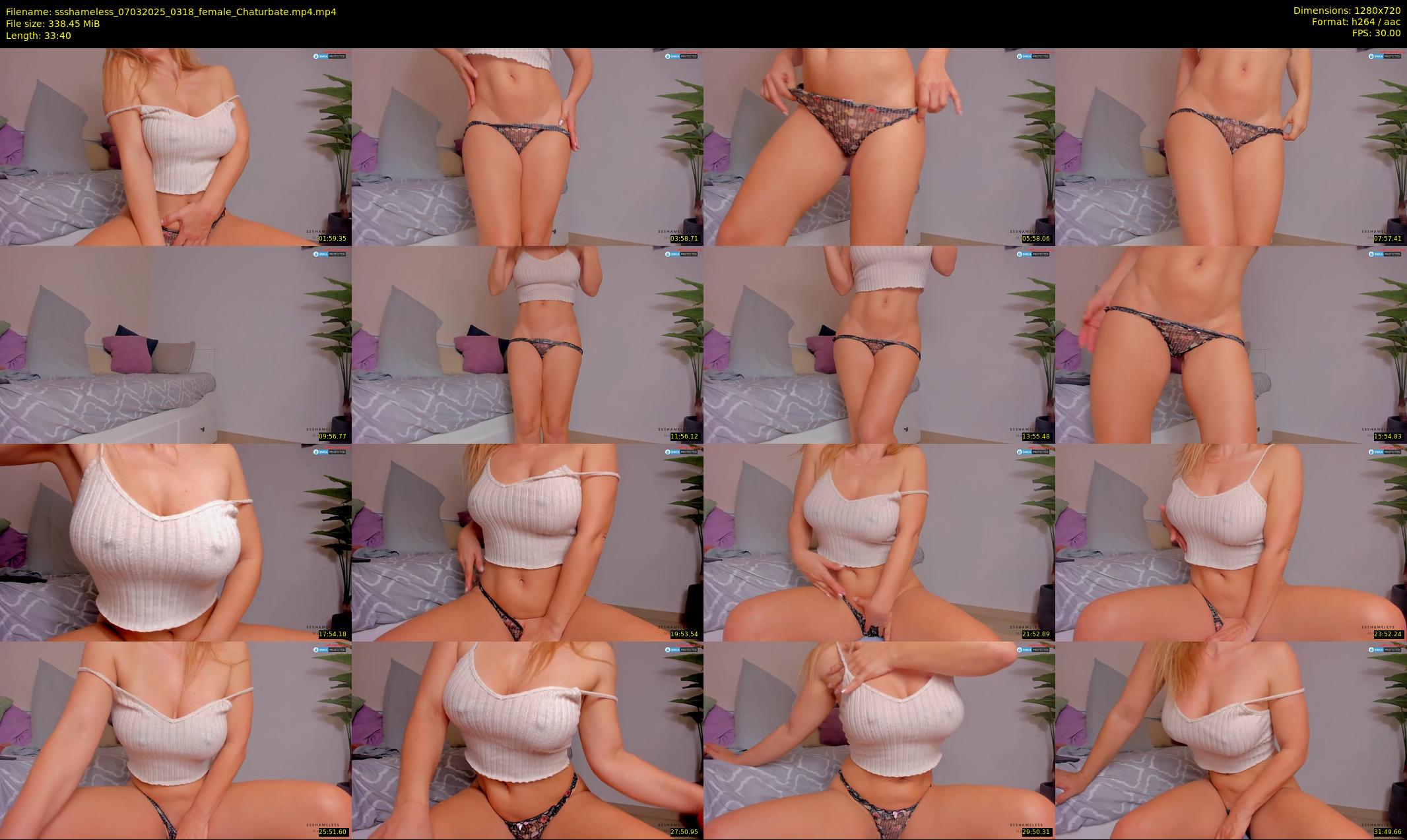 ssshameless — 34 minute Chaturbate female cam show recording, 720p, Mar 7, 2025