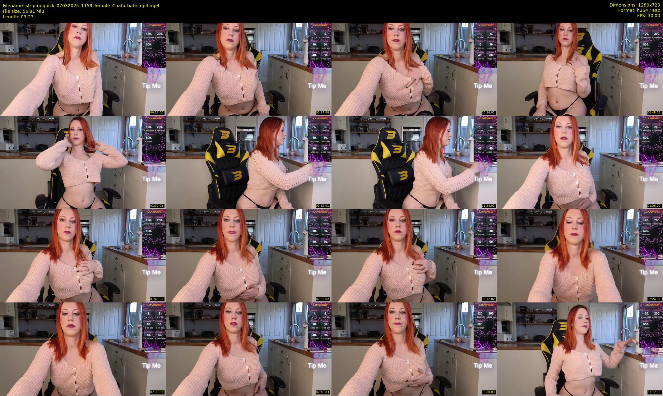 stripmequick — 4 minute Chaturbate female cam show recording, 720p, Mar 7, 2025