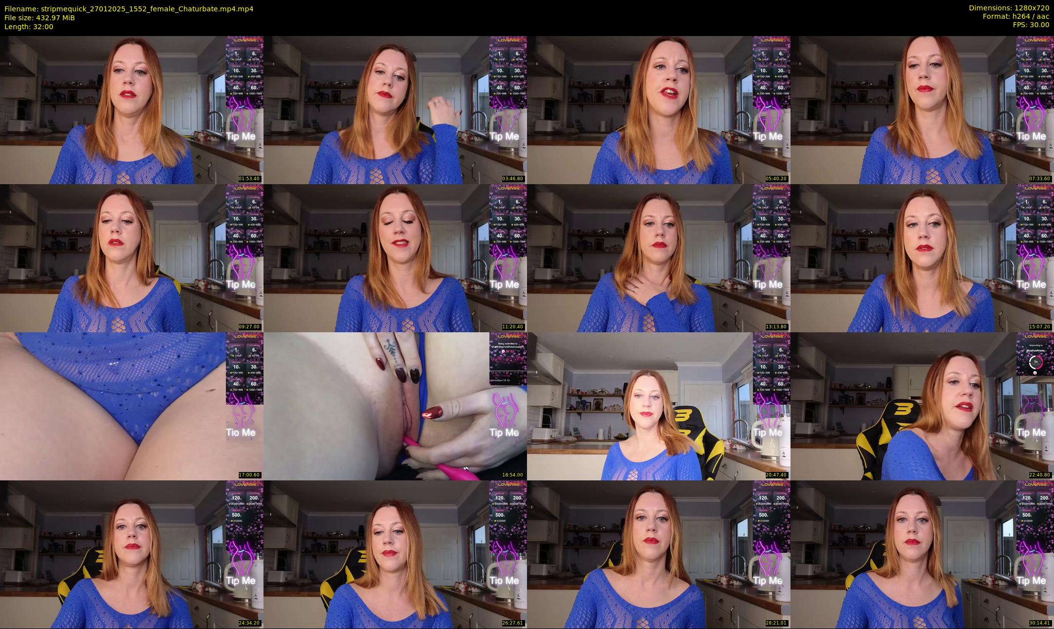 stripmequick — 32 minute Chaturbate female cam show recording, 720p, Jan 27, 2025