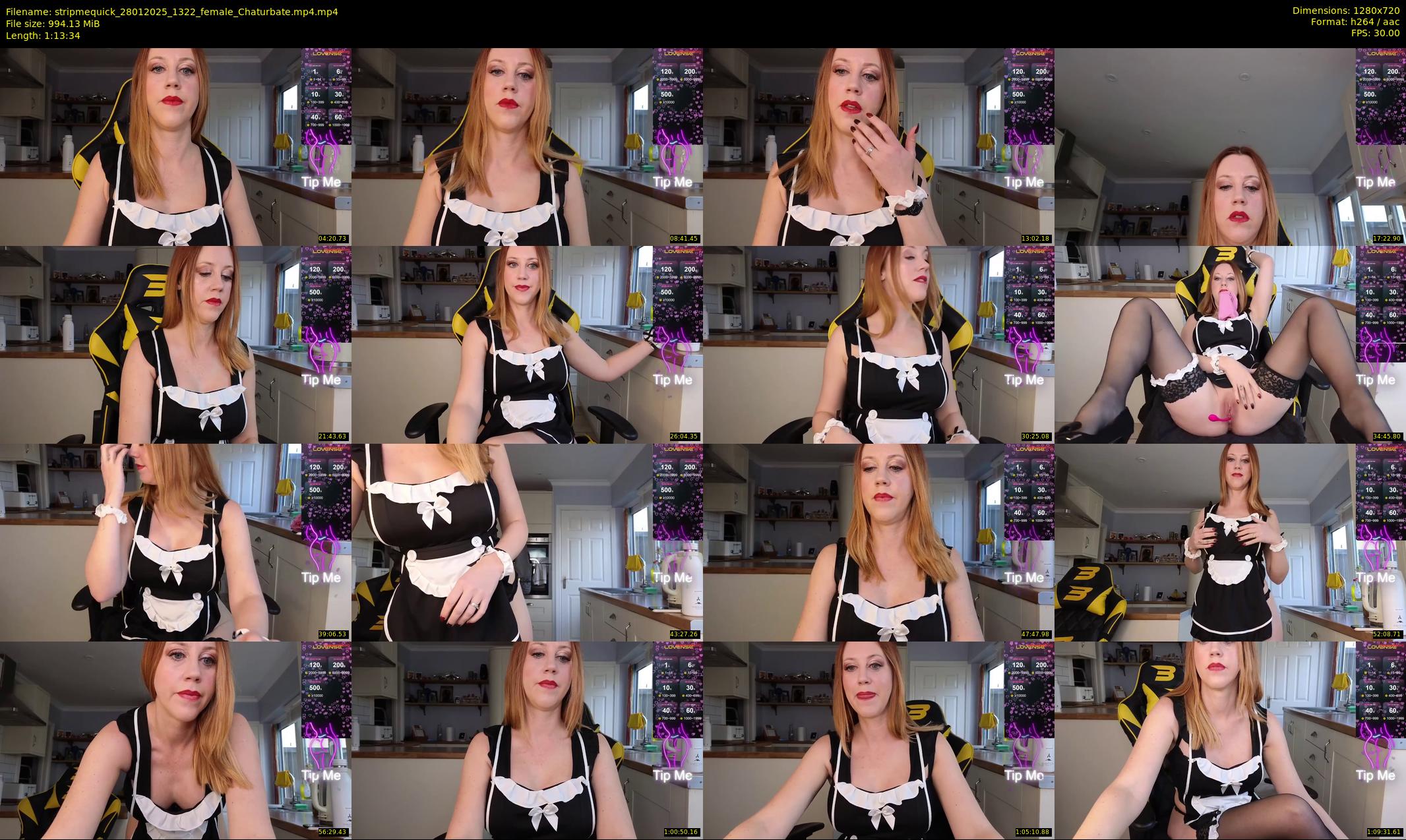 stripmequick — 74 minute Chaturbate female cam show recording, 720p, Jan 28, 2025