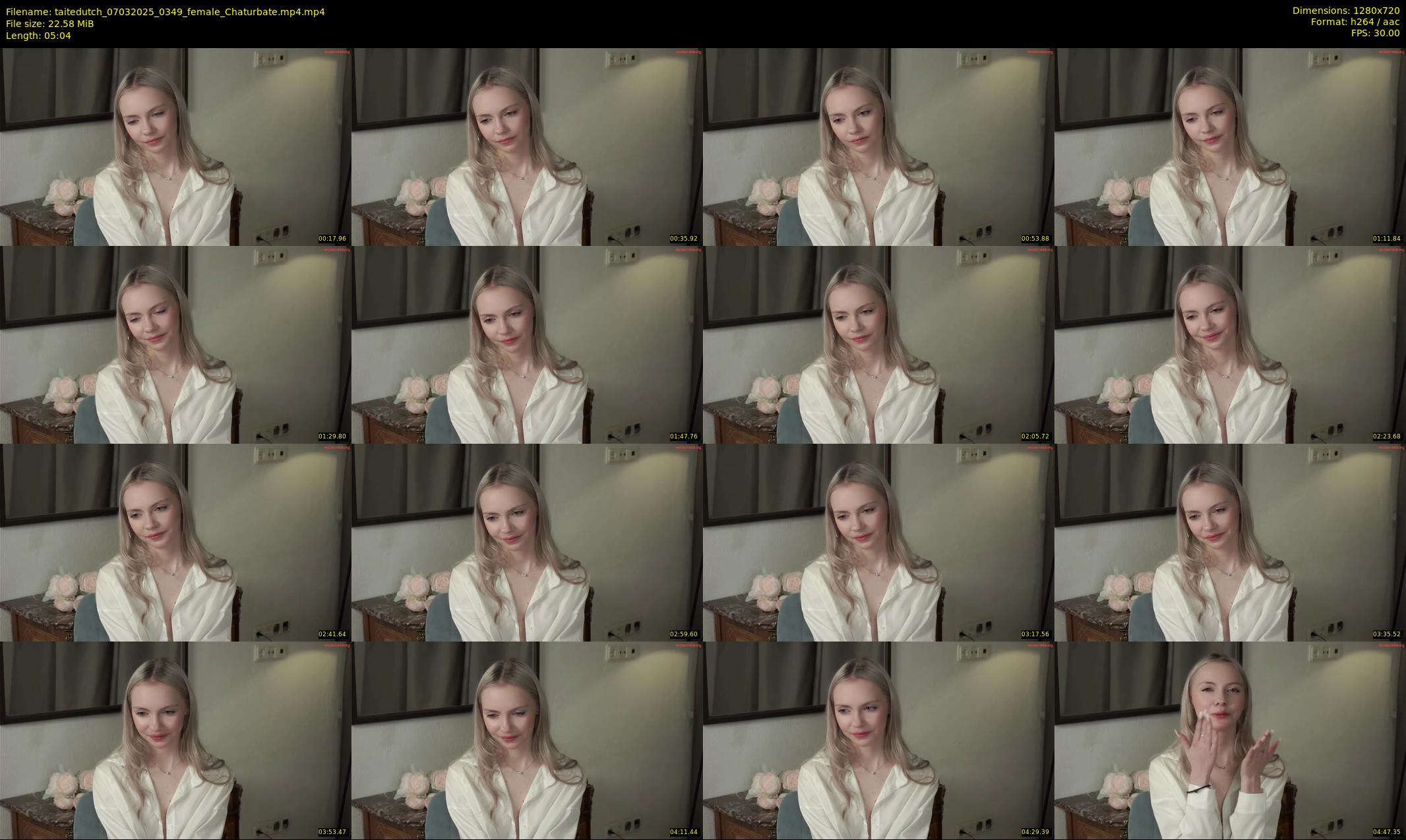 taitedutch — 6 minute Chaturbate female cam show recording, 720p, Mar 7, 2025