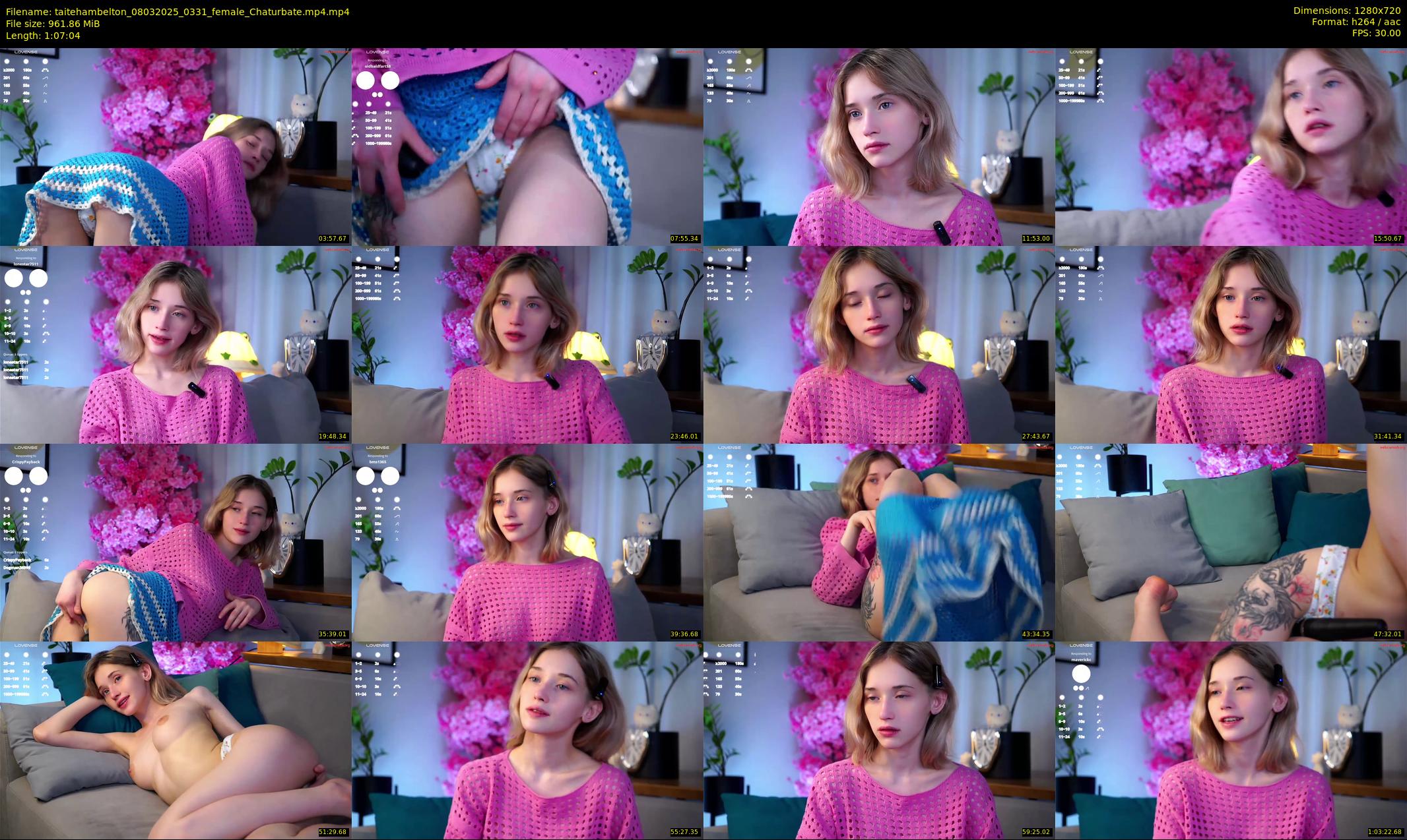 taitehambelton — 68 minute Chaturbate female cam show recording, 720p, Mar 8, 2025