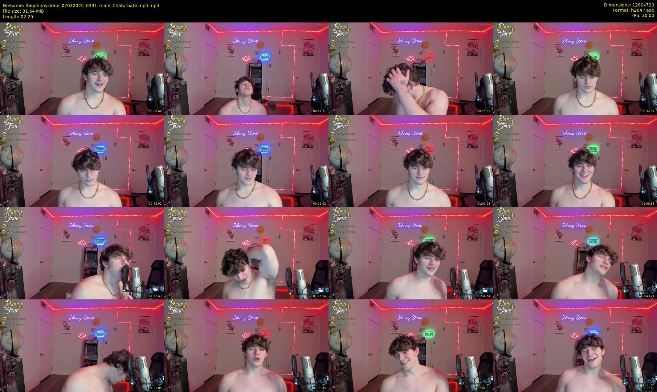 thejohnnystone — 3 minute Chaturbate male cam show recording, 720p, Mar 7, 2025