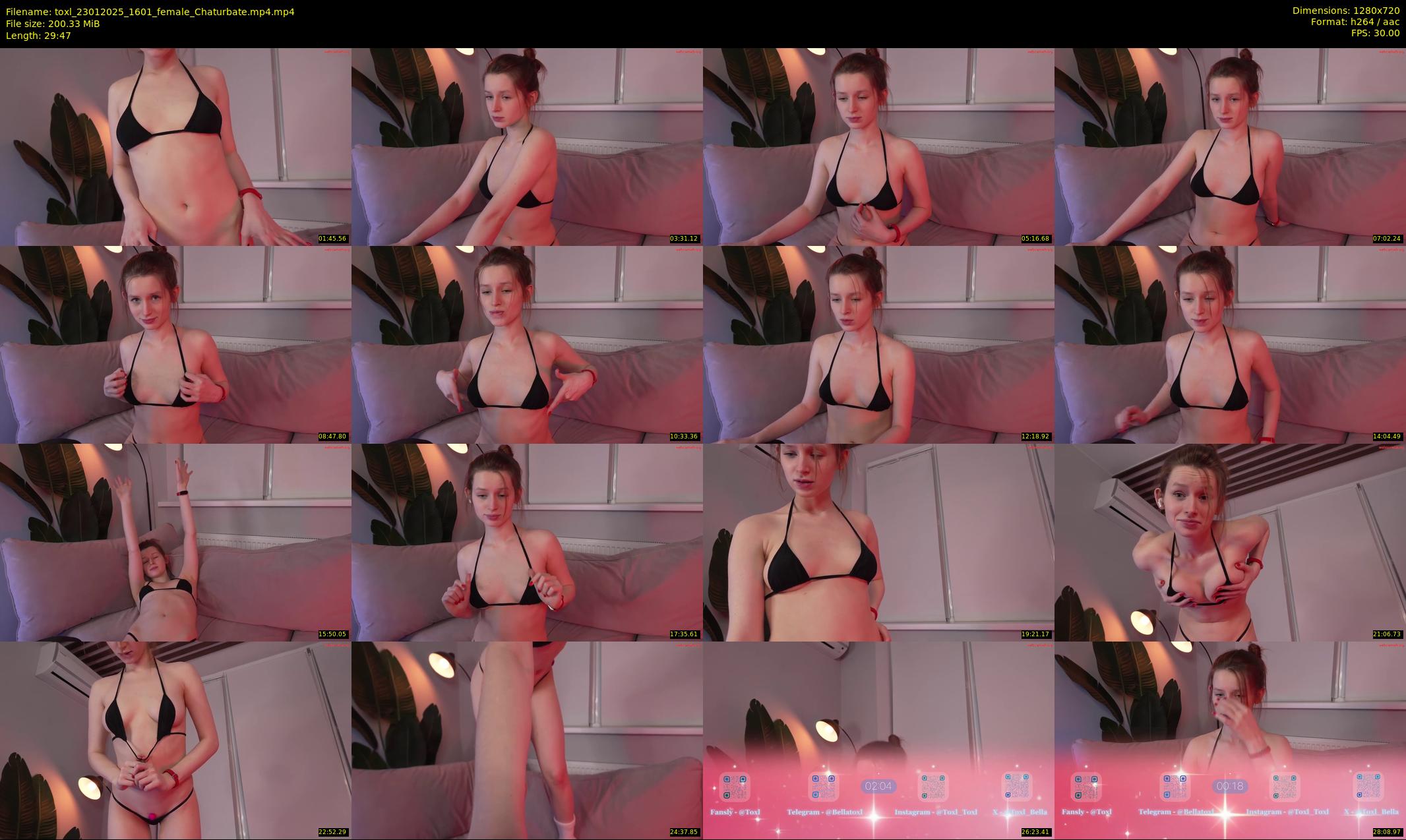 toxl — 30 minute Chaturbate female cam show recording, 720p, Jan 23, 2025