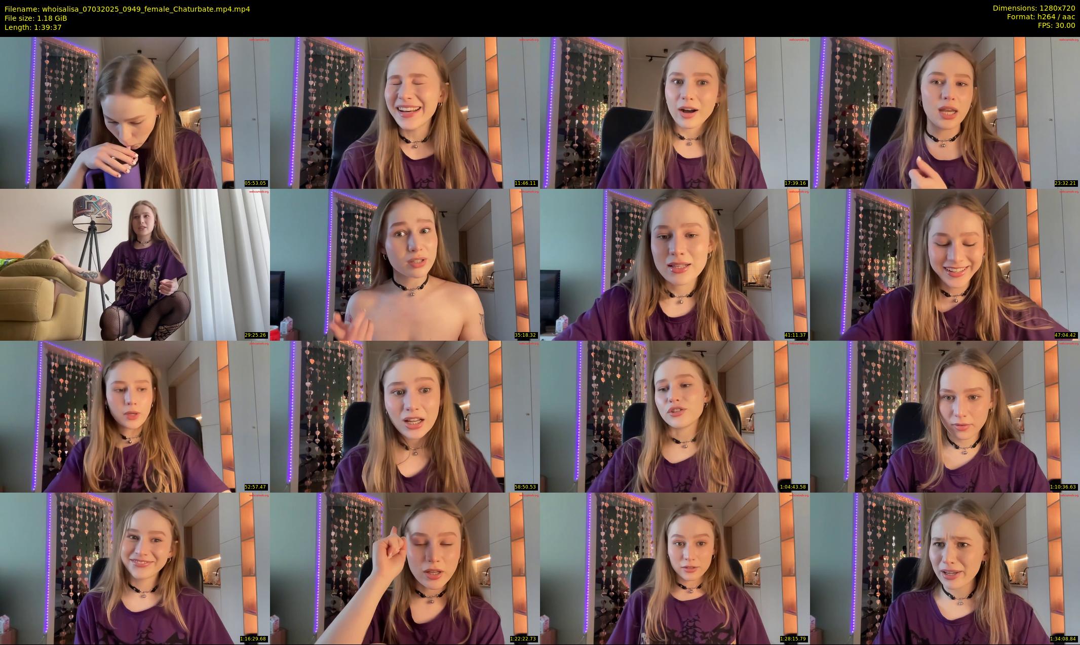 whoisalisa — 100 minute Chaturbate female cam show recording, 720p, Mar 7, 2025