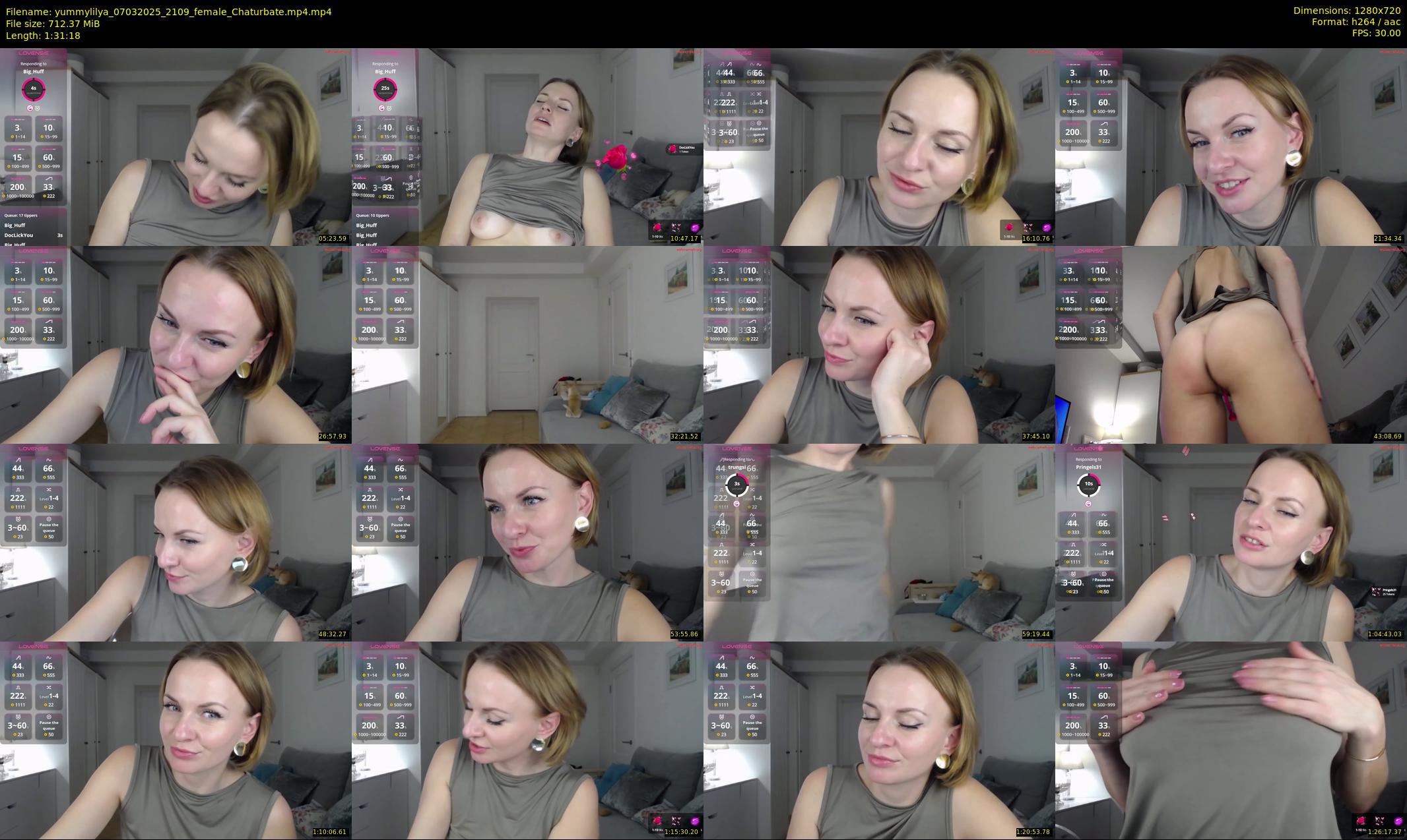yummylilya — 92 minute Chaturbate female cam show recording, 720p, Mar 7, 2025