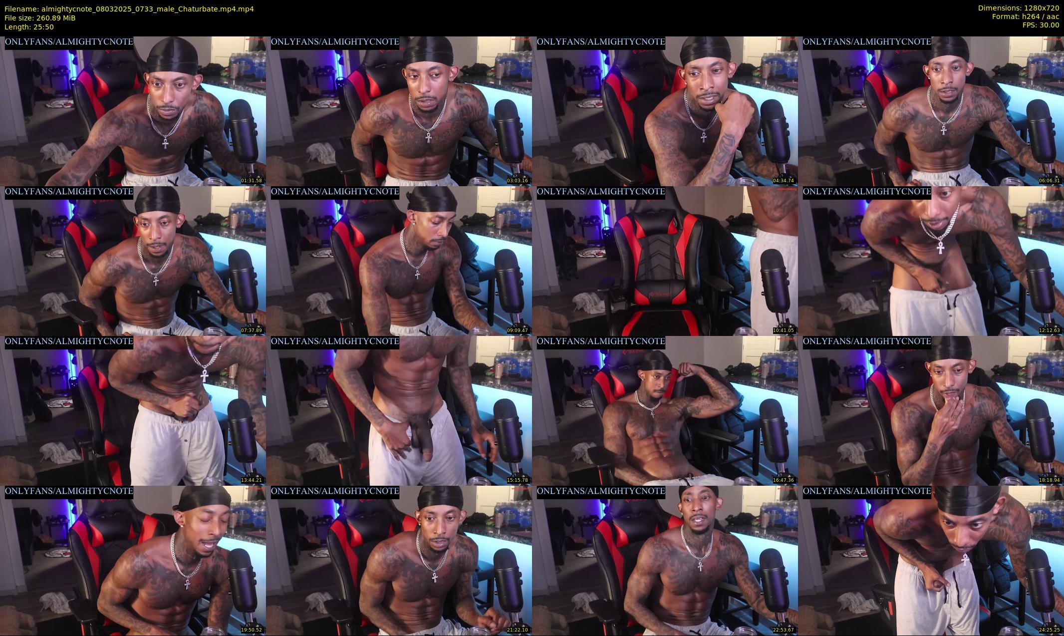 almightycnote — 26 minute Chaturbate male cam show recording, 720p, Mar 8, 2025