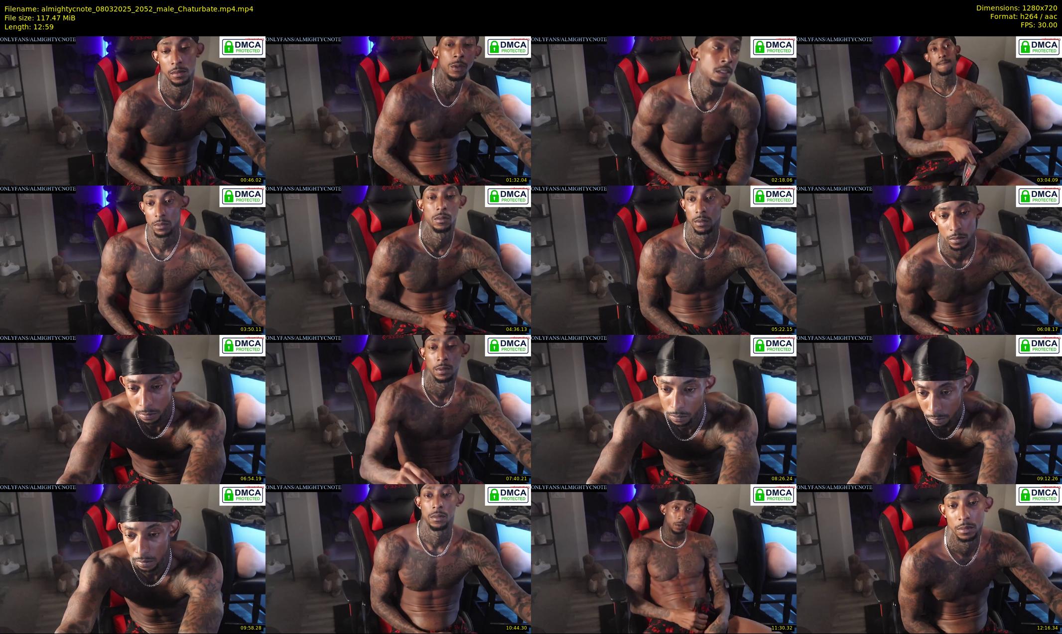 almightycnote — 13 minute Chaturbate male cam show recording, 720p, Mar 8, 2025