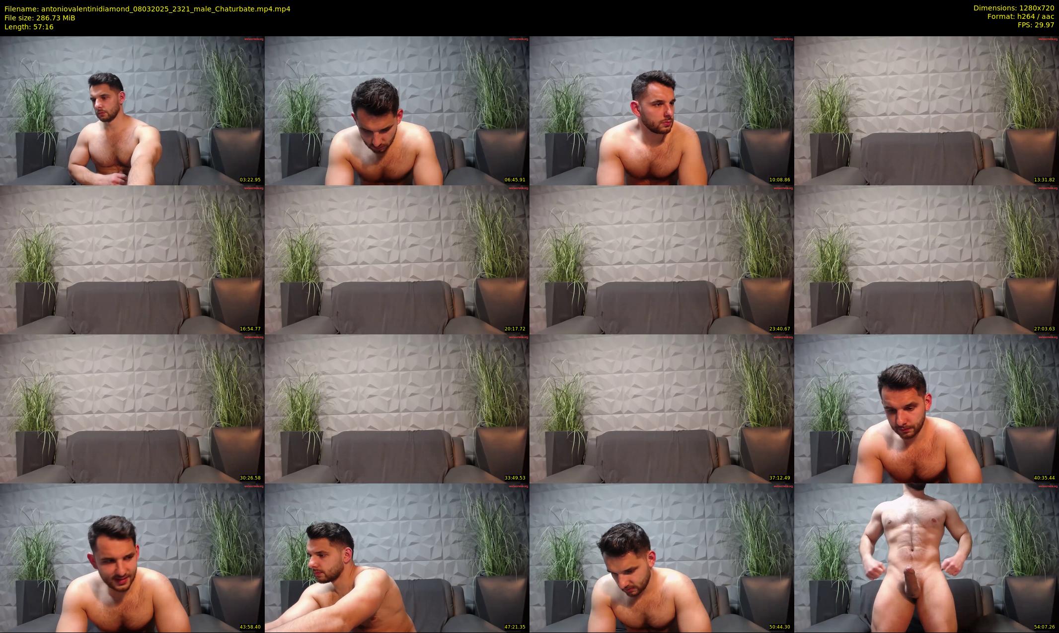 antoniovalentinidiamond — 58 minute Chaturbate male cam show recording, 720p, Mar 8, 2025