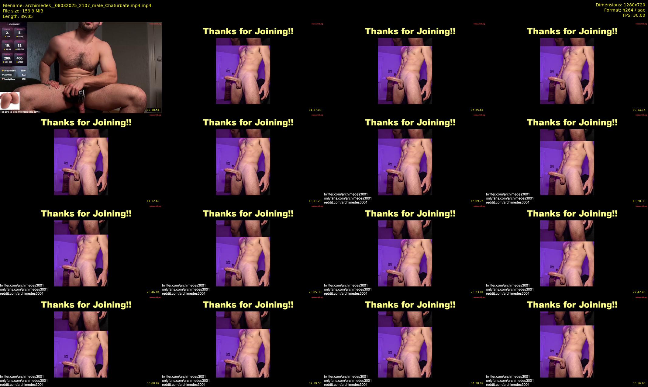 archimedes_ — 40 minute Chaturbate male cam show recording, 720p, Mar 8, 2025