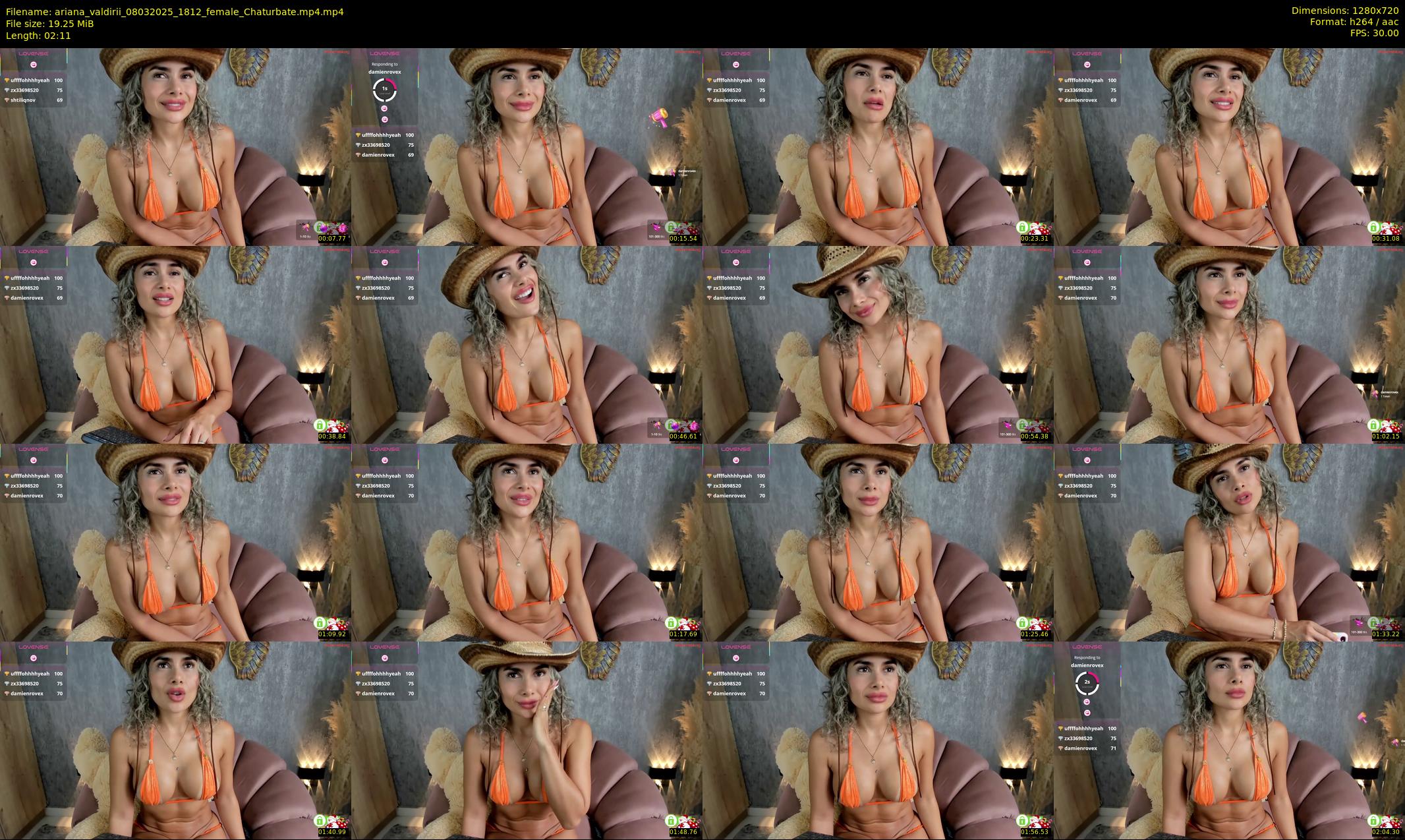 ariana_valdirii — 3 minute Chaturbate female cam show recording, 720p, Mar 8, 2025