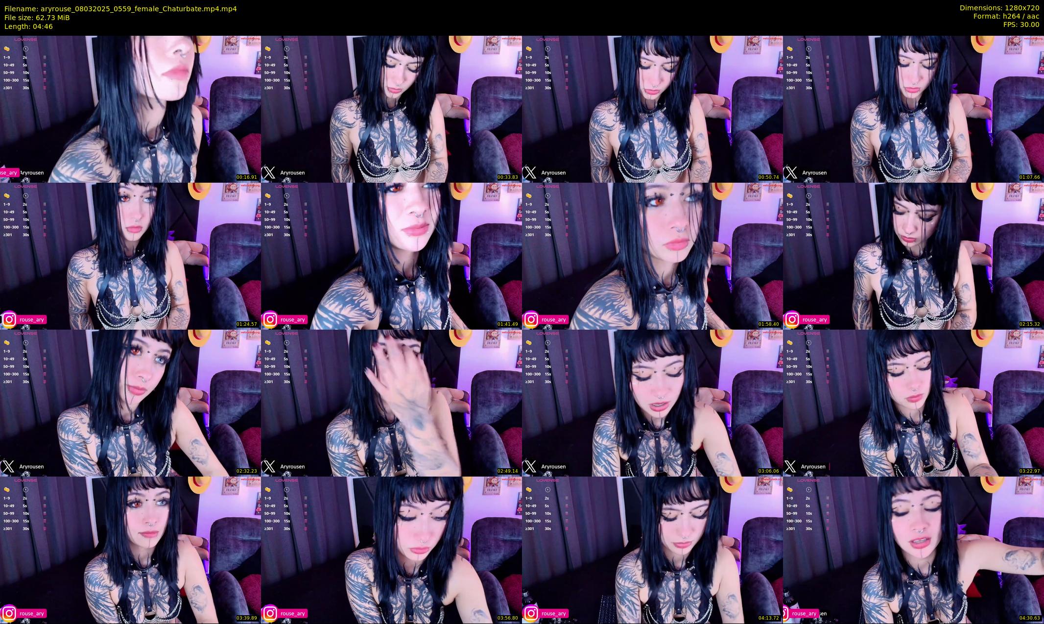 aryrouse — 5 minute Chaturbate female cam show recording, 720p, Mar 8, 2025