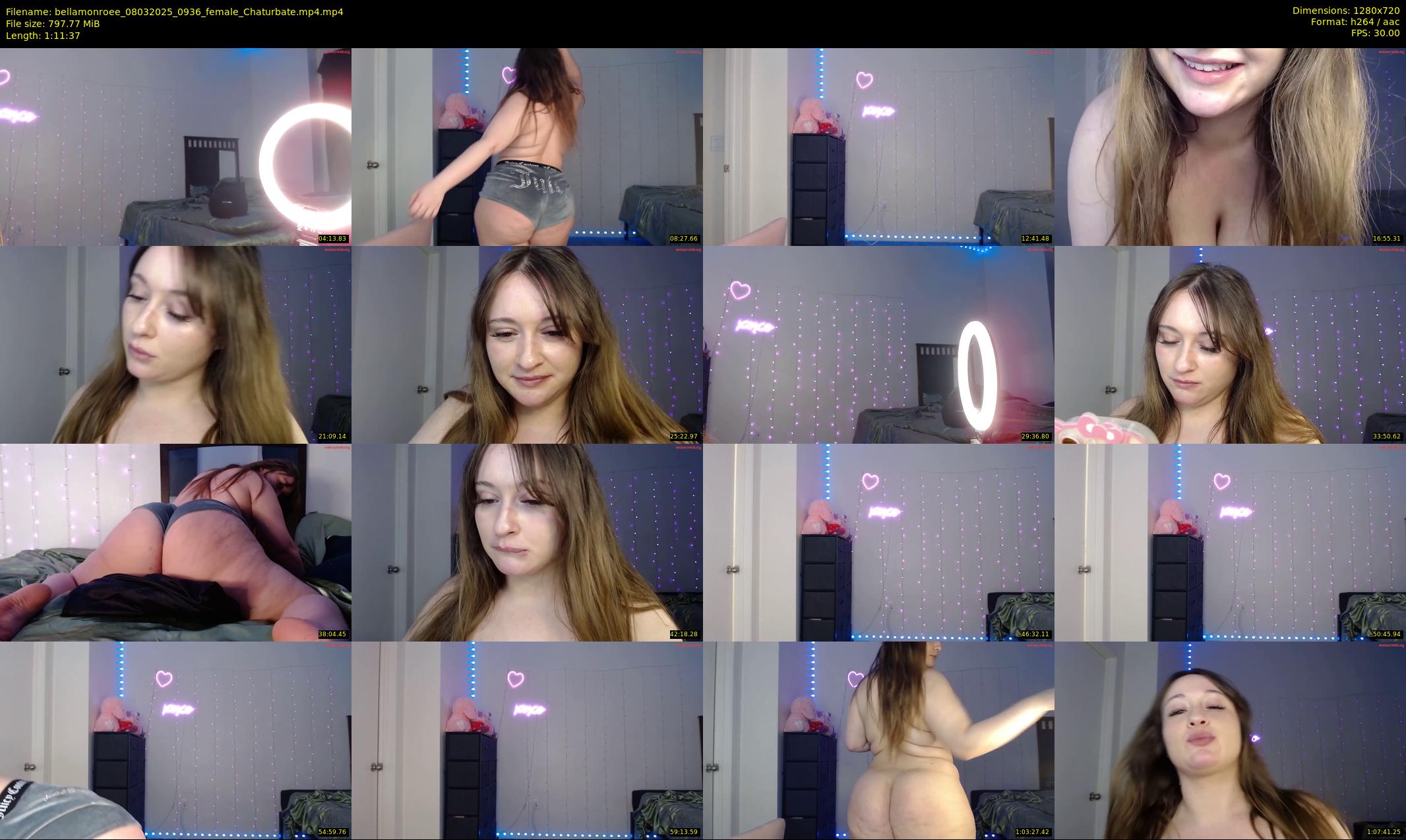 bellamonroee — 72 minute Chaturbate female cam show recording, 720p, Mar 8, 2025