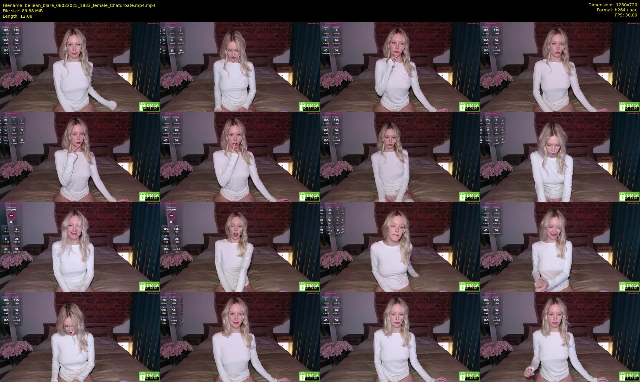 bellean_blare — 13 minute Chaturbate female cam show recording, 720p, Mar 8, 2025