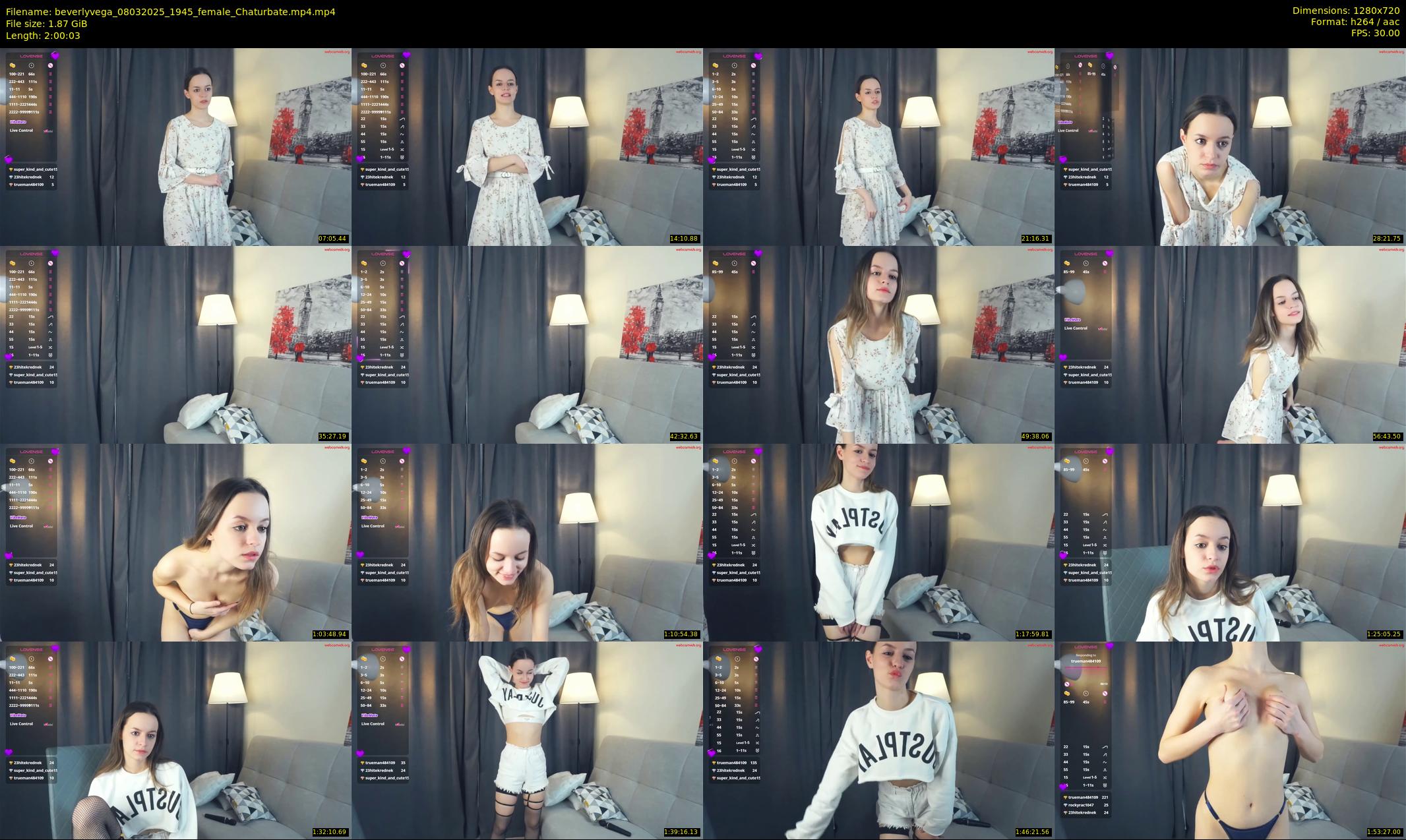 beverlyvega — 121 minute Chaturbate couple cam show recording, 720p, Mar 8, 2025