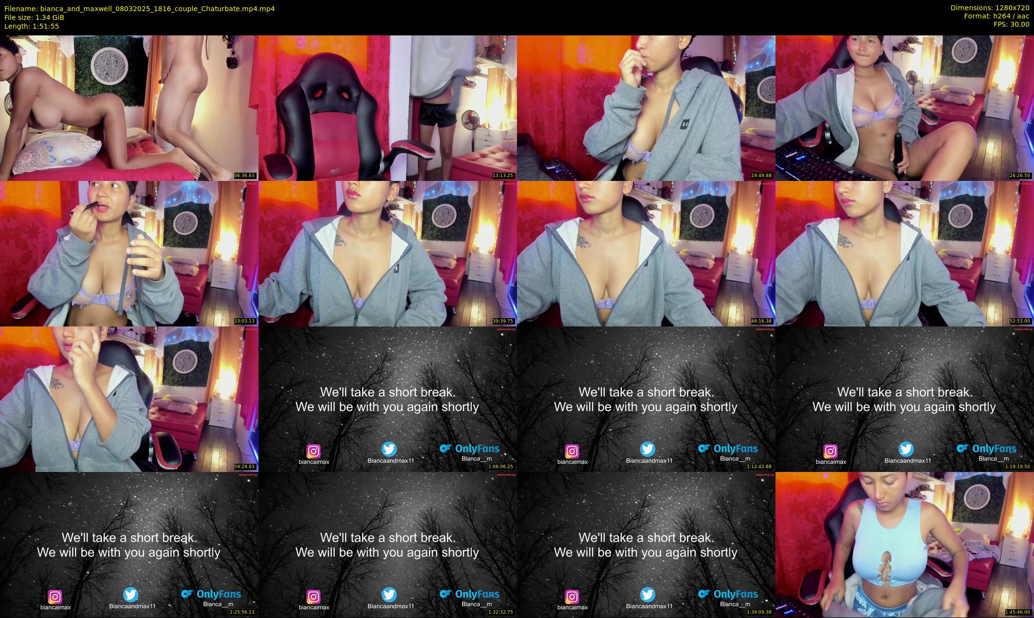 bianca_and_maxwell — 112 minute Chaturbate couple cam show recording, 720p, Mar 8, 2025