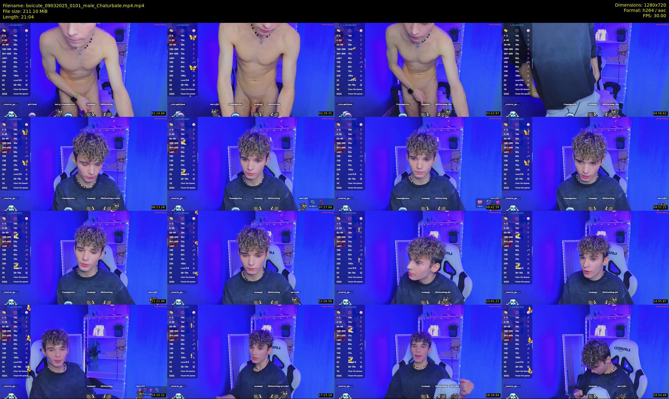 boicute — 22 minute Chaturbate male cam show recording, 720p, Mar 9, 2025
