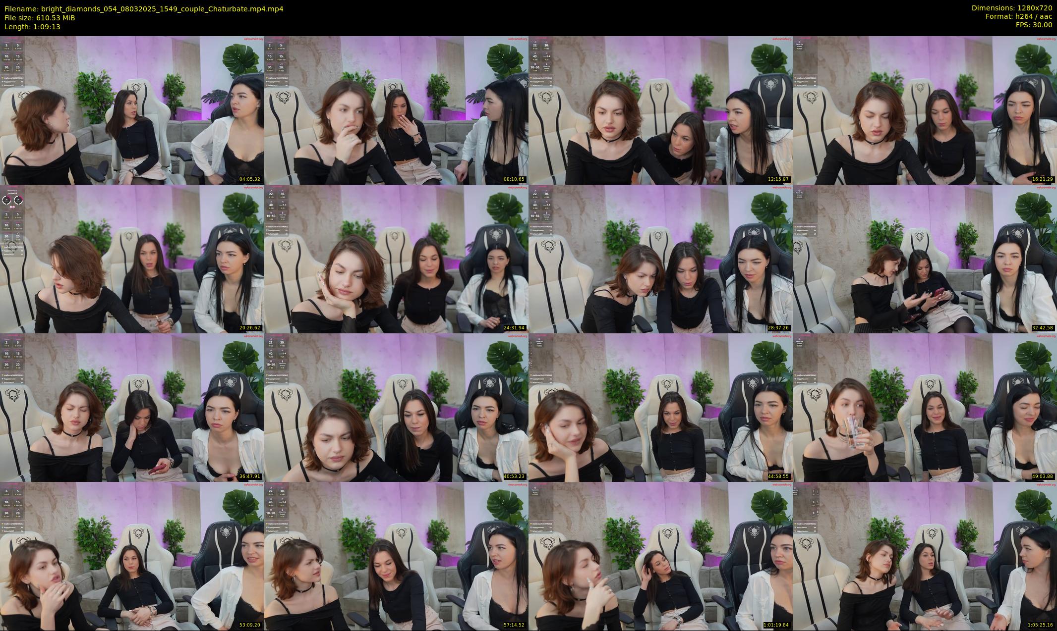 bright_diamonds_054 — 70 minute Chaturbate couple cam show recording, 720p, Mar 8, 2025