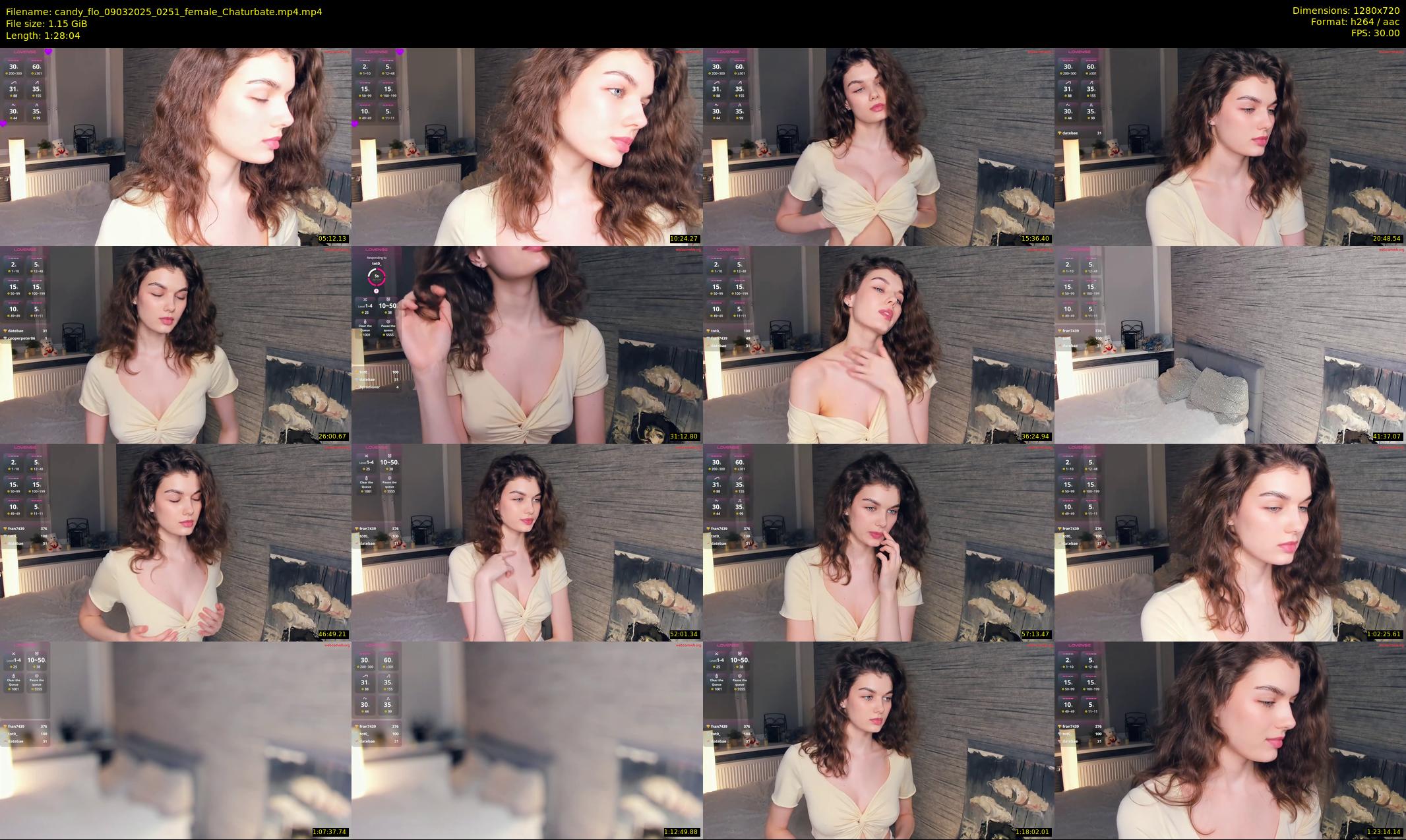 candy_flo — 89 minute Chaturbate female cam show recording, 720p, Mar 9, 2025