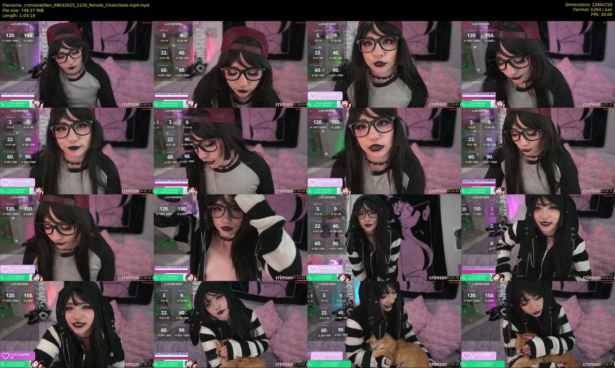 crimsonkitten — 64 minute Chaturbate female cam show recording, 720p, Mar 8, 2025