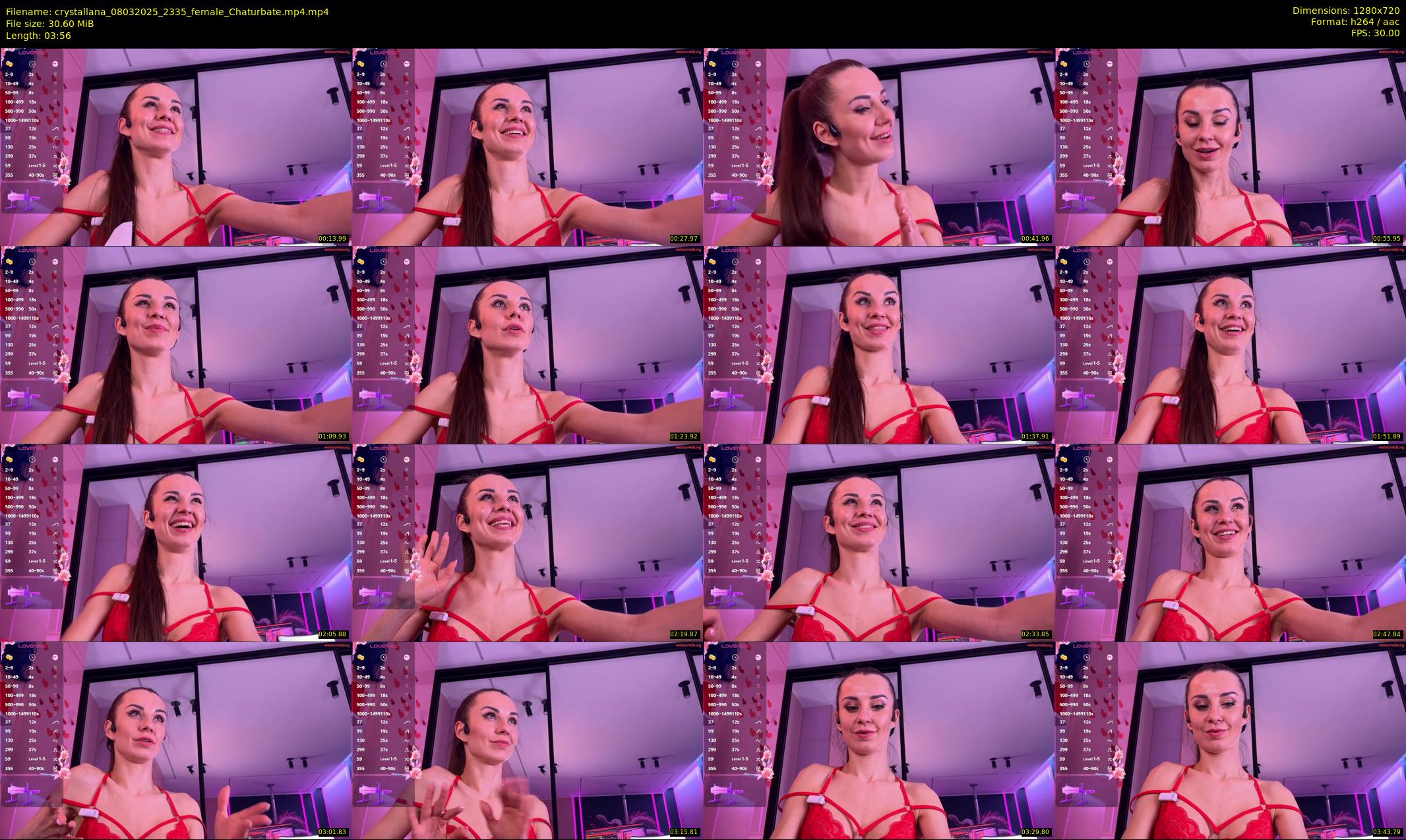 crystallana — 4 minute Chaturbate female cam show recording, 720p, Mar 8, 2025